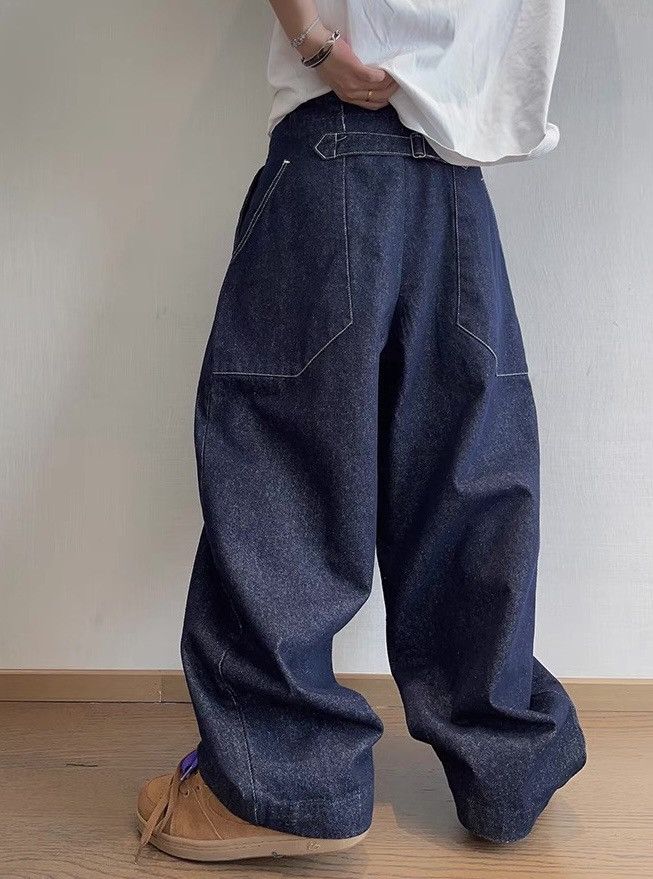 Japanese Brand × Vintage Cleanfit retro big pocket pleated baggy denim jeans Size US 32 / EU 48 - 4 Thumbnail