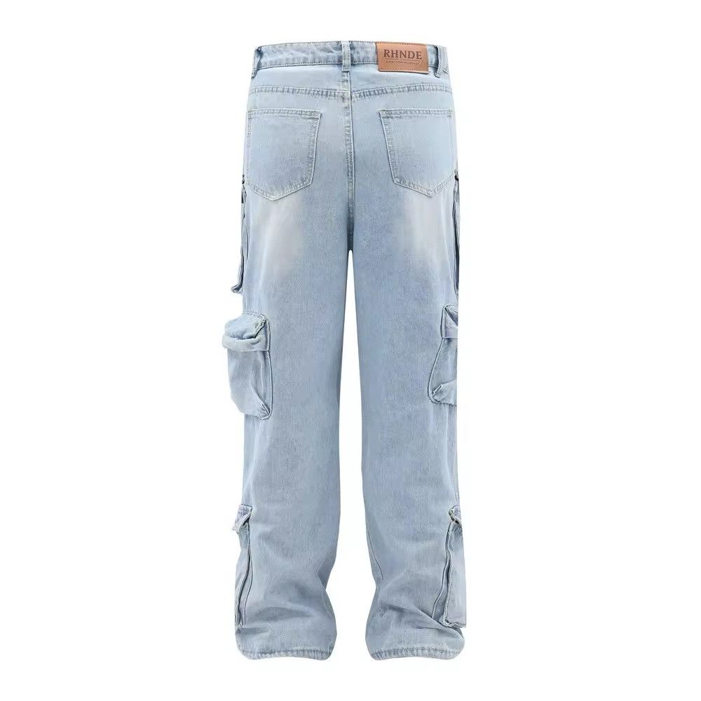 Japanese Brand × Jean Blue Multi Pocket Jeans Unisex Size US 31 - 3 Thumbnail