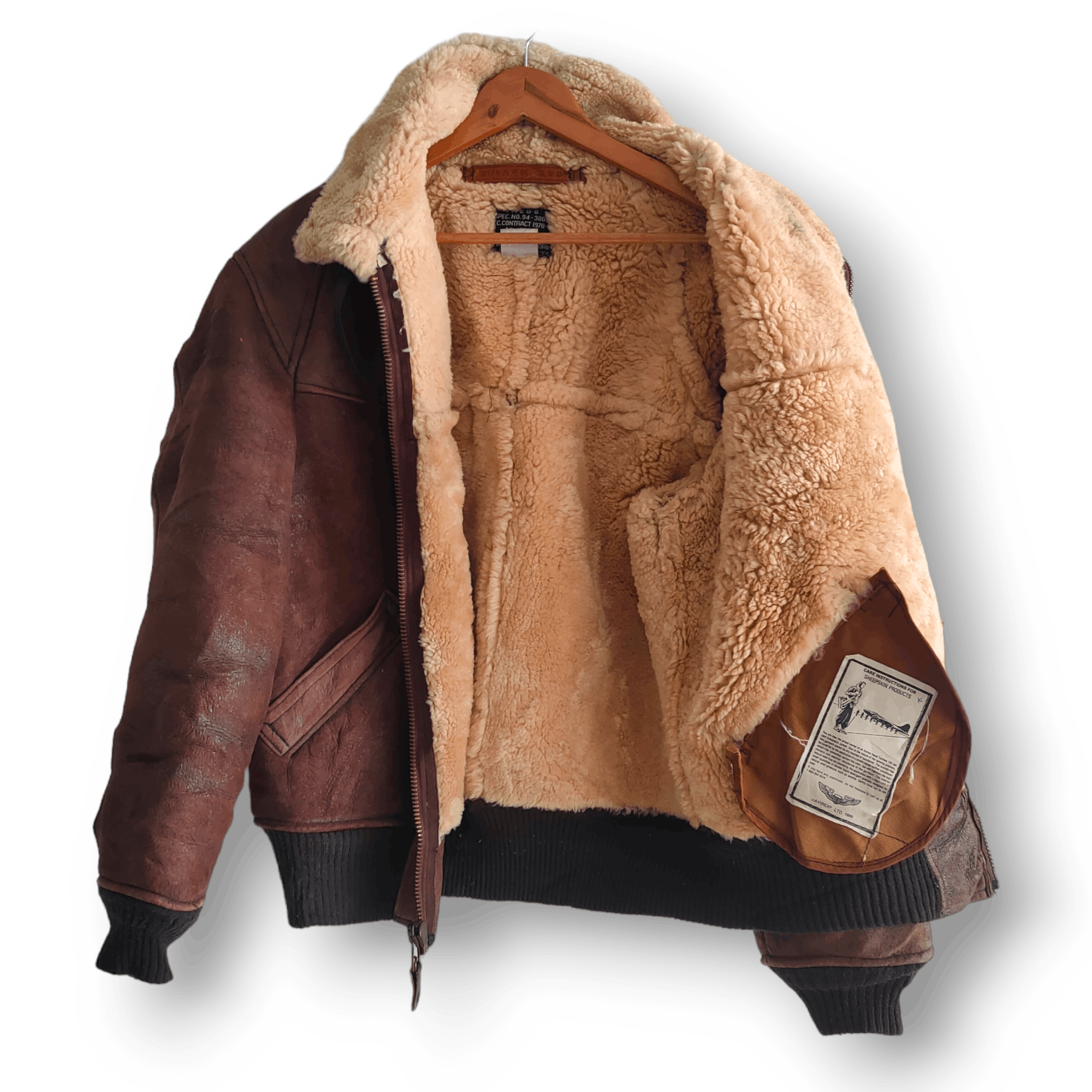 Avirex Vintage Avirex B-6 Sheepskin Leather Jacket Size US L / EU 52-54 / 3 - 7 Thumbnail