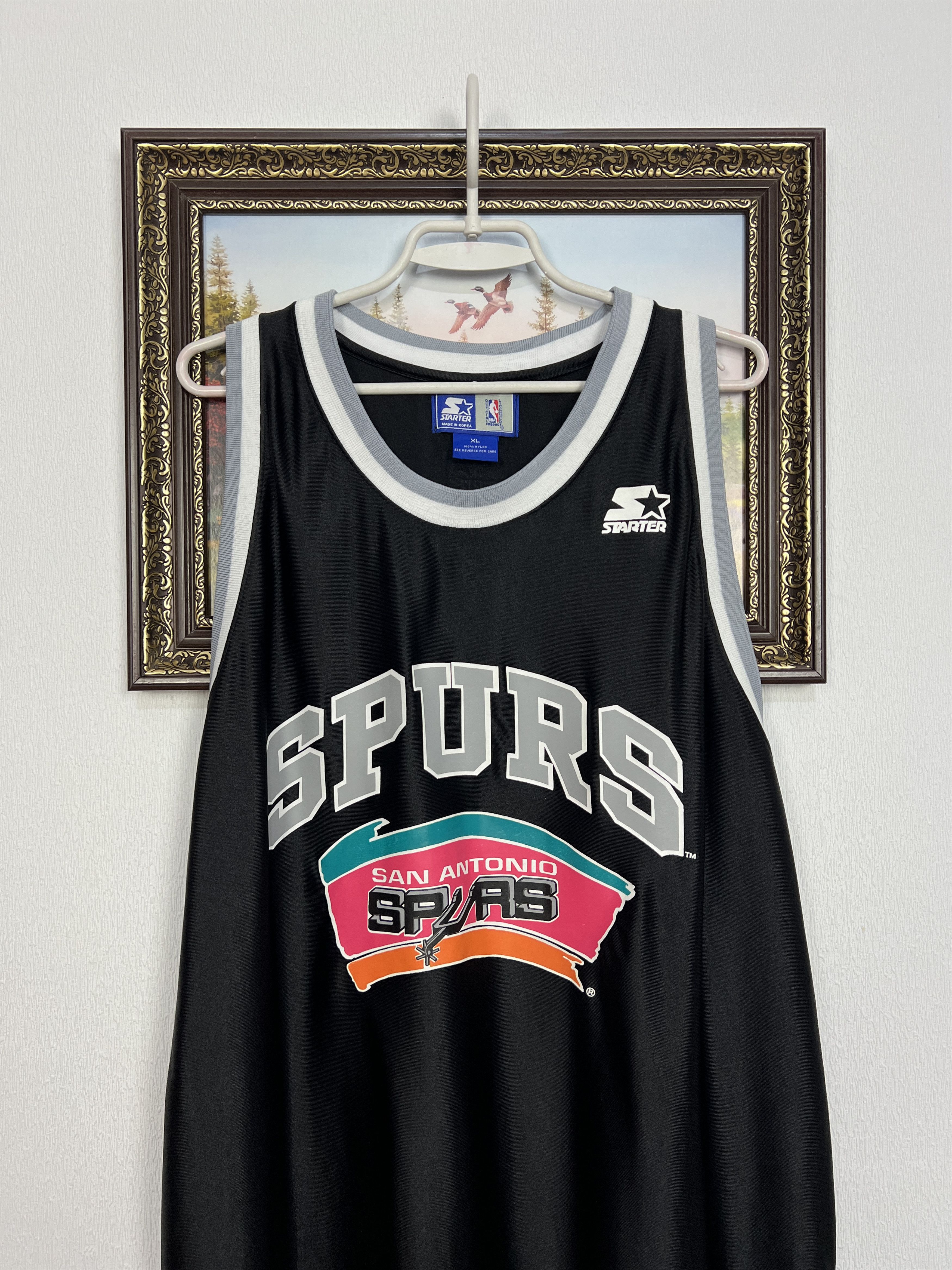 Starter Vintage 90's San Antonio Spurs NBA Jersey Shirt Trikot Size US XL / EU 56 / 4 - 2 Thumbnail