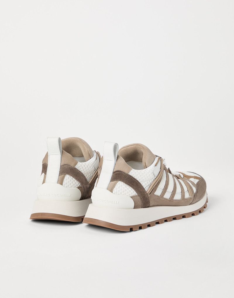 Brunello Cucinelli o1la1rc1a0326 Suede Techno Fabric Runners Sneakers Size US 11 / IT 41 - 3 Thumbnail