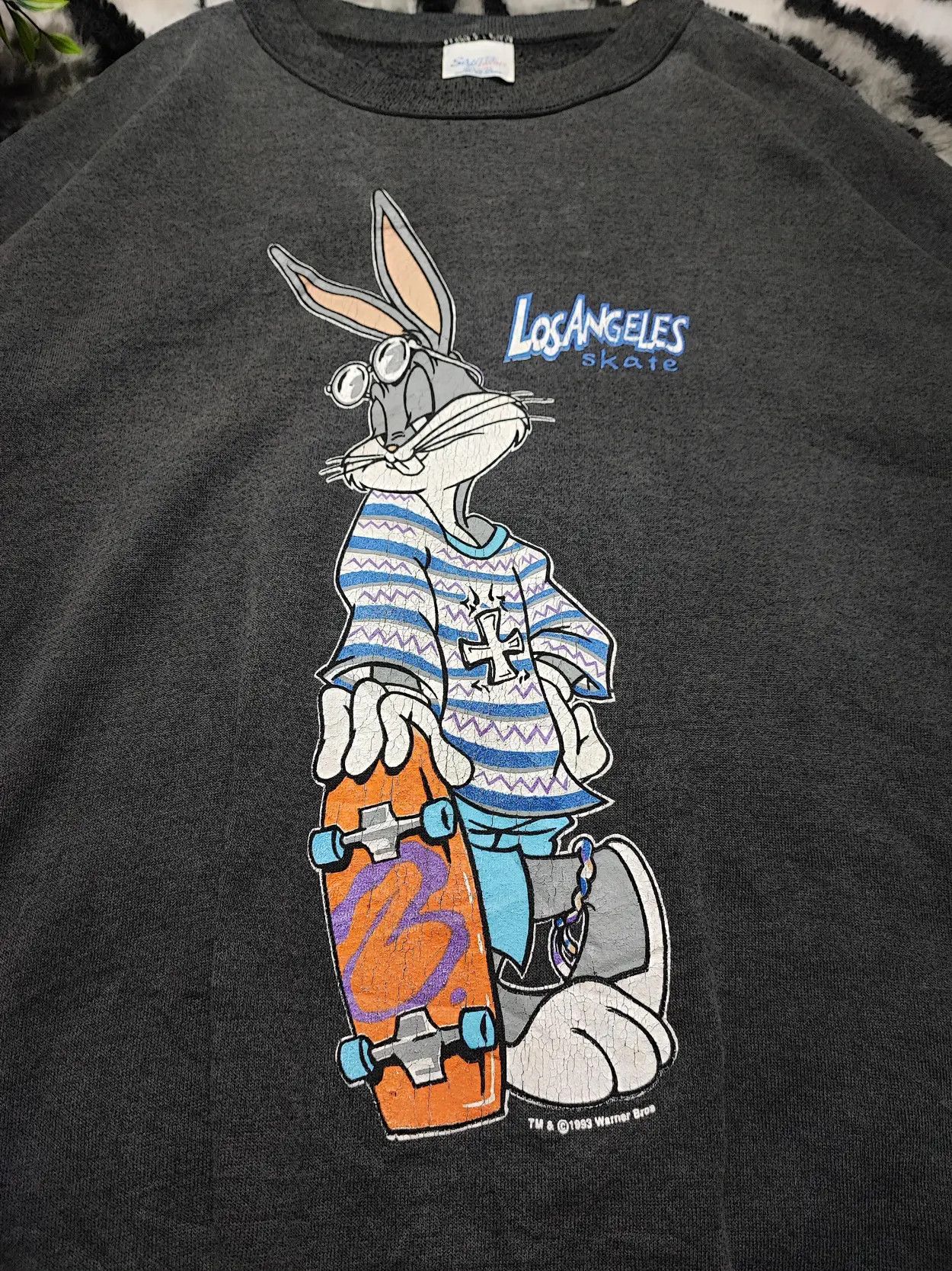 Vintage 90s Bugs Bunny Georgetown Looney Tunes Puff Print Size US L / EU 52-54 / 3 - 5 Thumbnail