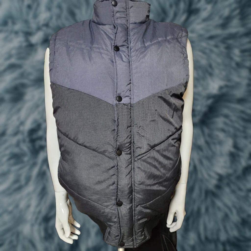 Vintage Valor Collective Vest Large Gray Mens Retro Puffy Puffer Zip Closure L Size US L / EU 52-54 / 3 - 1 Thumbnail