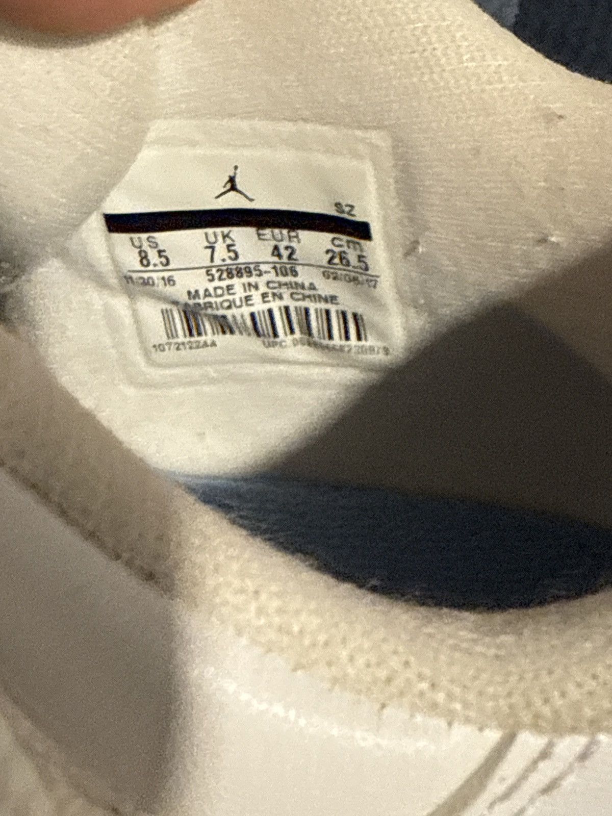 Jordan Brand JORDAN 11 RETRO LOW ‘UNC’ Size US 8.5 / EU 41-42 - 6 Thumbnail