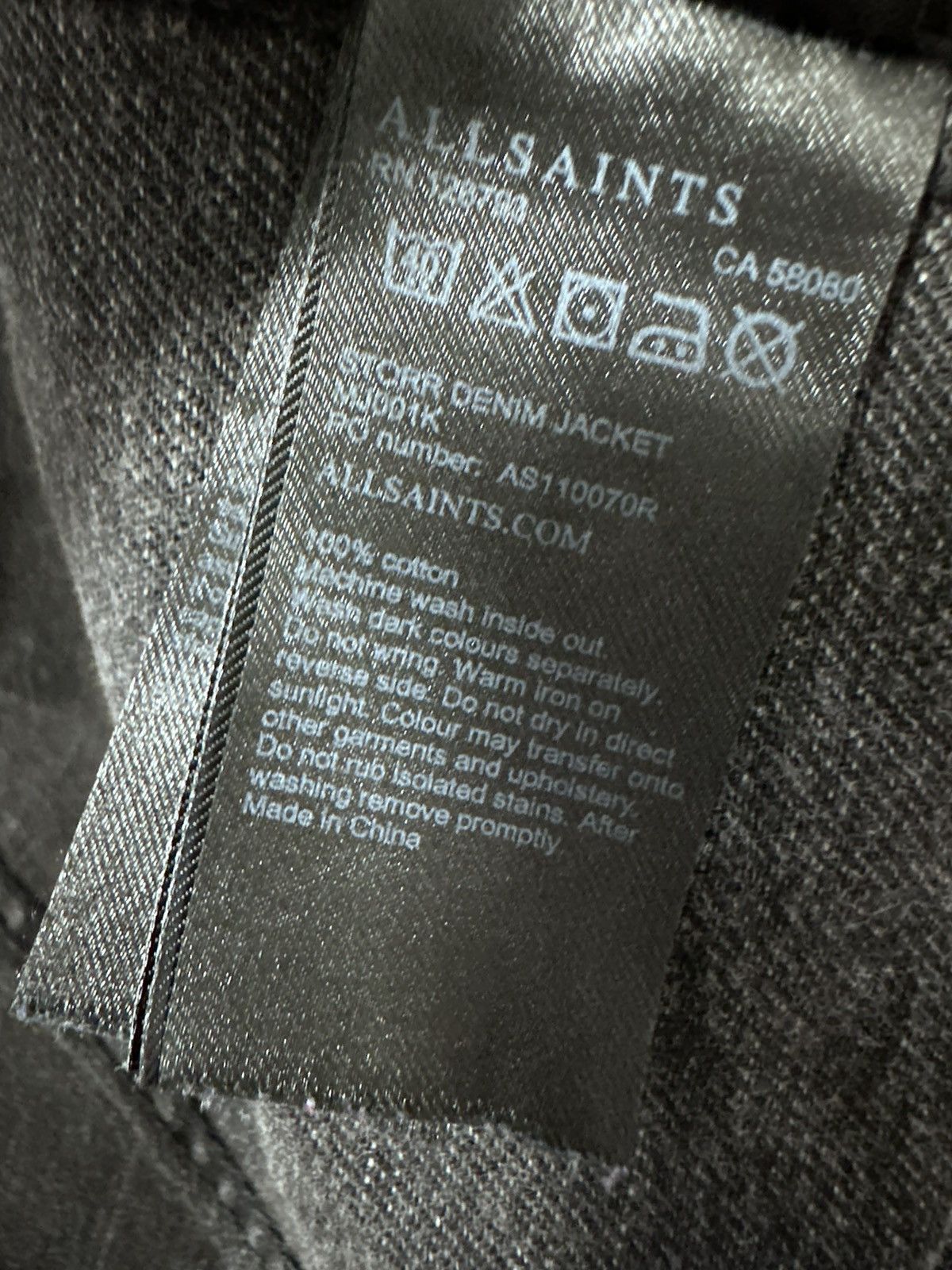 Allsaints × Vintage AllSaints Denim Jacket Black Vintage Size M Size US M / EU 48-50 / 2 - 7 Thumbnail
