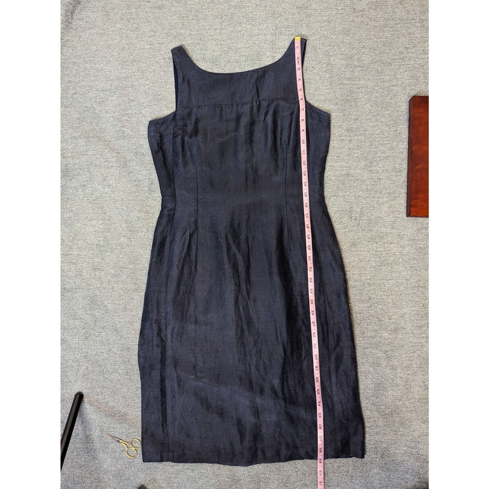 Giorgio Armani Giorgio Armani linen silk sheath dress midi blue IT 44 US 8 Size M / US 6-8 / IT 42-44 - 5 Thumbnail