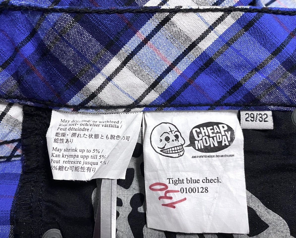 Cheap Monday Cheap Monday Tight Blue Check Plaid Chino Pants Trousers Size 29" - 15 Thumbnail