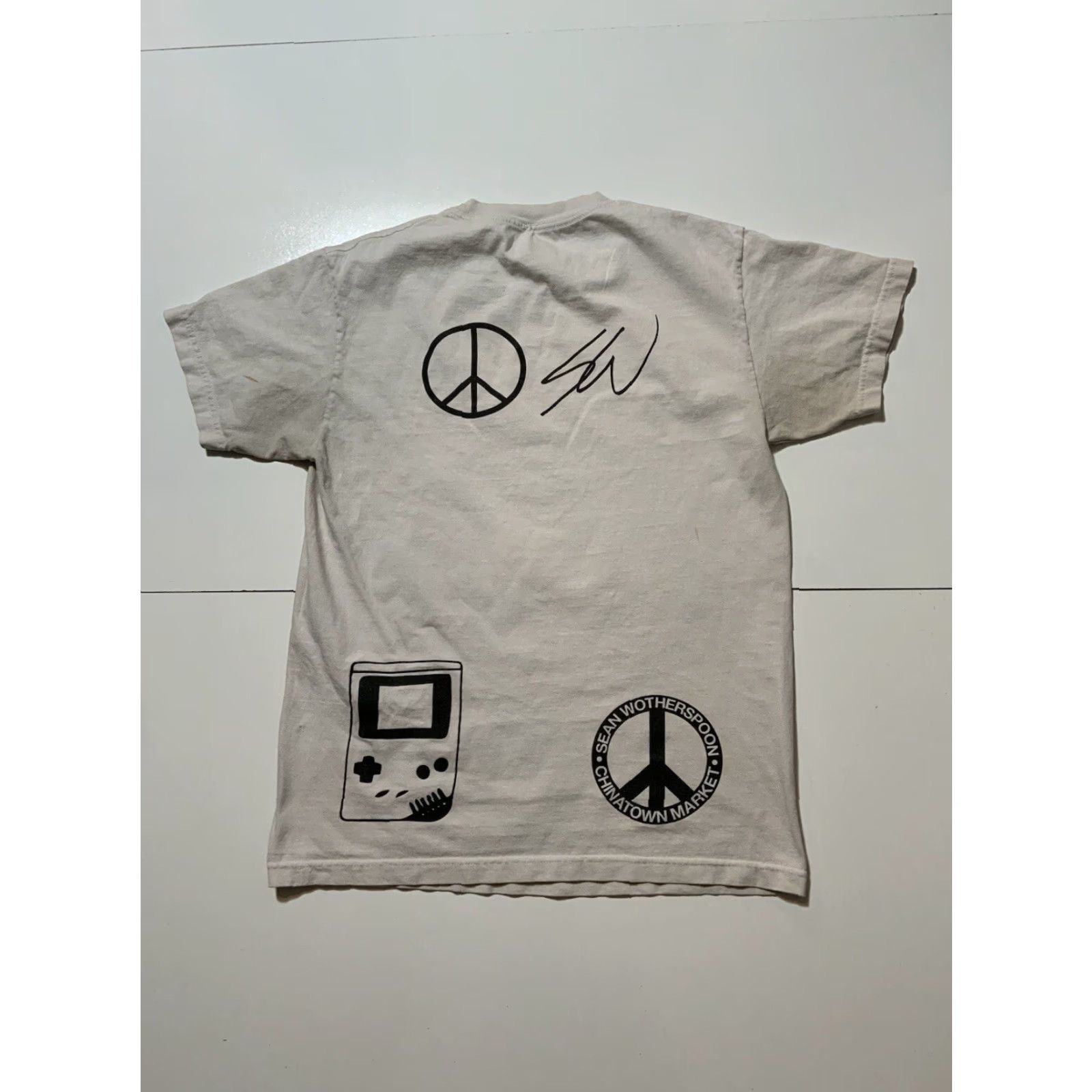 Vintage VINTAGE Chinatown Market CTM X Sean Wotherspoon Peace SW White Crew S/S T-Shirt M Mens Shirt White Peace 90s? Size US M / EU 48-50 / 2 - 2 Thumbnail
