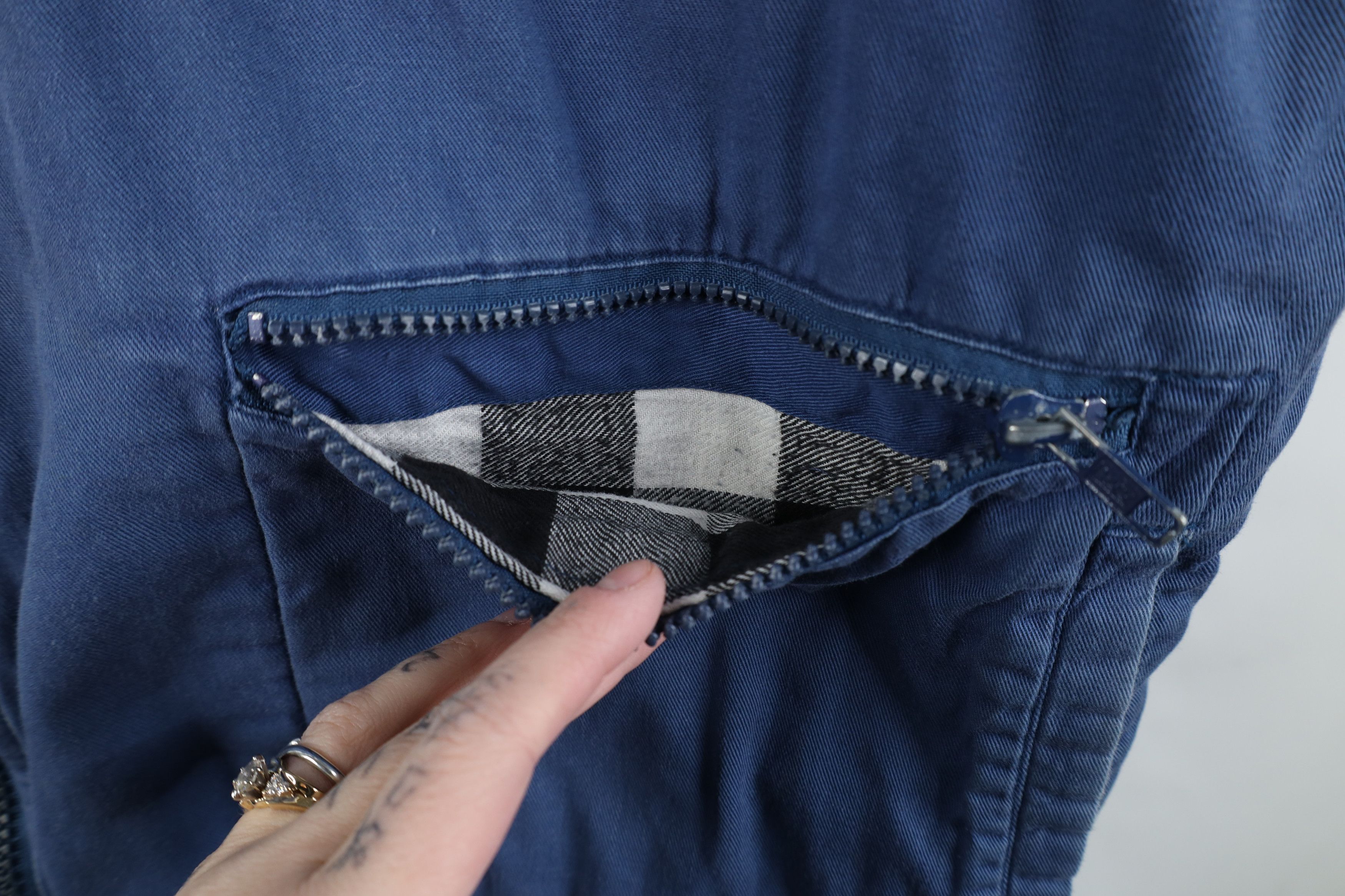 Vintage Vintage 90s Streetwear Flannel Lined Puffer Vest Jacket Blue Size US XXL / EU 58 / 5 - 8 Thumbnail