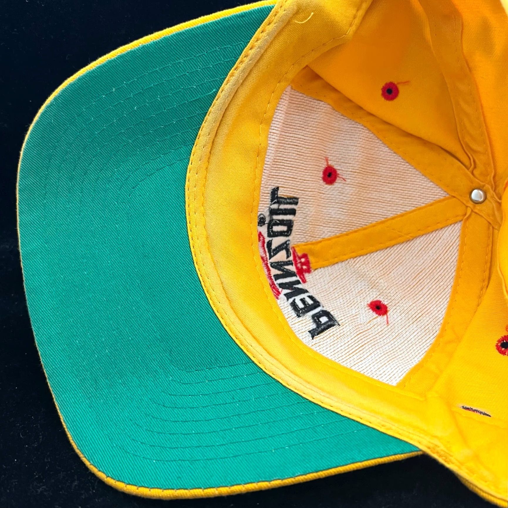 NASCAR VINTAGE Pennzoil Racing Hat Snapback One Size Yellow 80s 90s Classic NASCAR Mens Size ONE SIZE - 7 Thumbnail