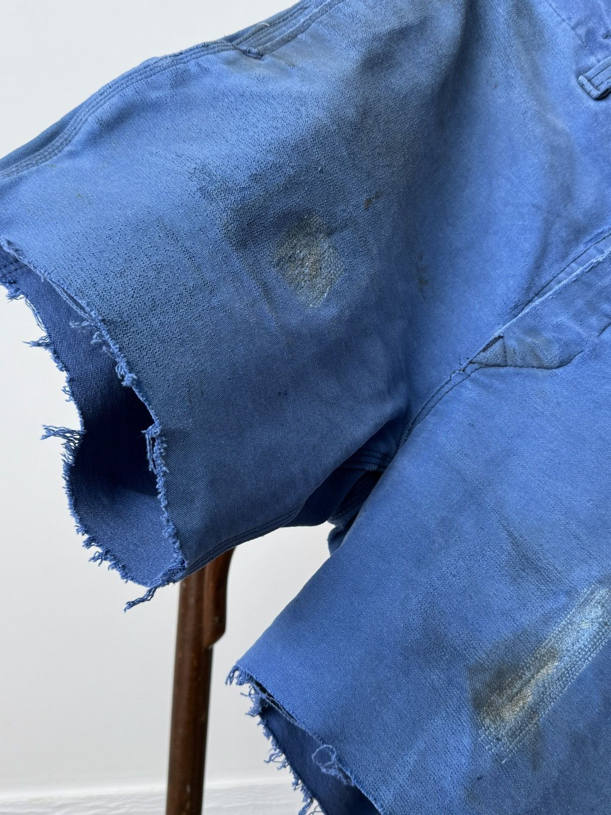 Vetra 1970s Vintage French Workwear Sanfor Thrashed Heavy Shorts Size US 30 / EU 46 - 6 Thumbnail