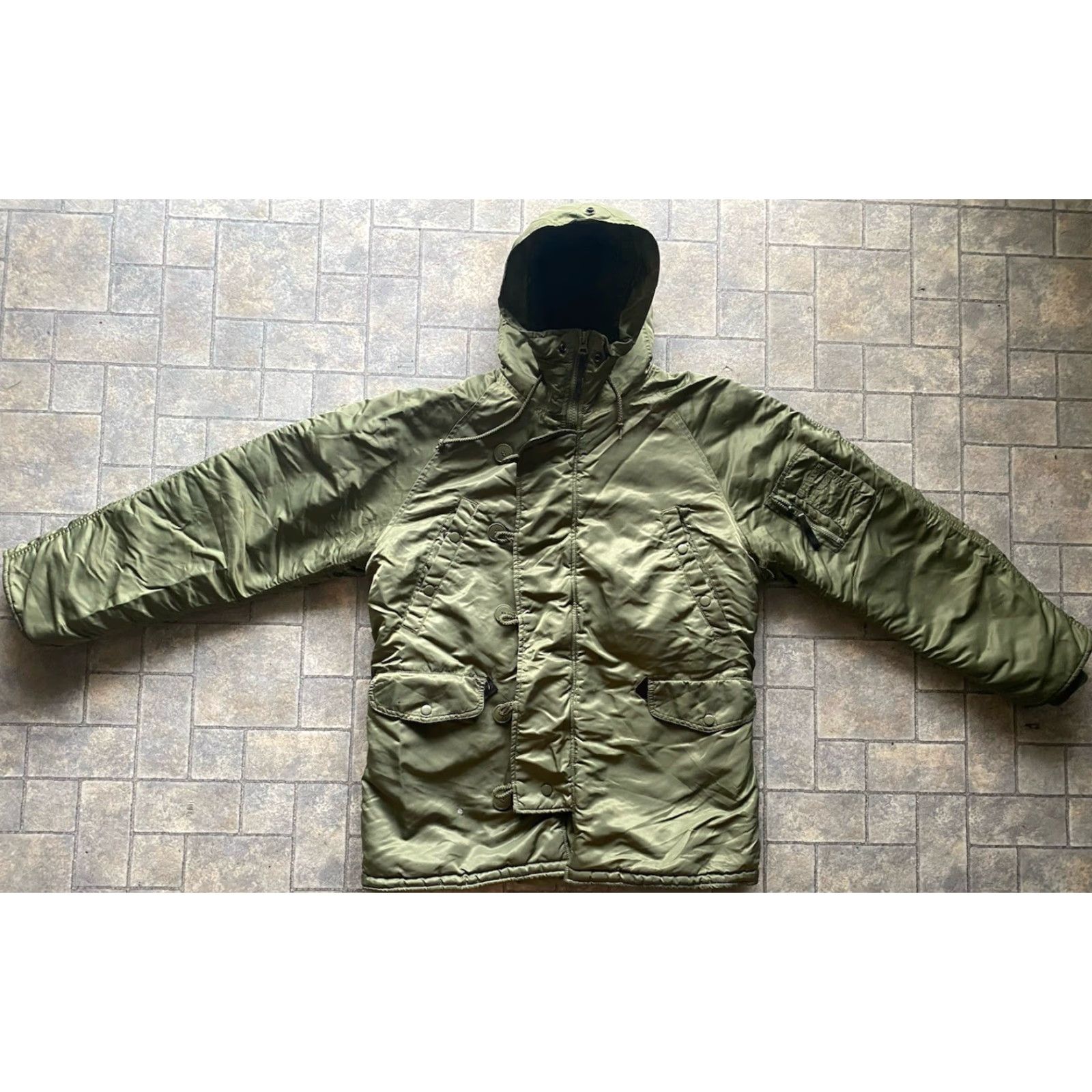 Alpha Industries VINTAGE Alpha Industries N-3B Parka Jacket Hooded Military Green Medium Unisex Adults Winter Size M Size US M / EU 48-50 / 2 - 2 Thumbnail