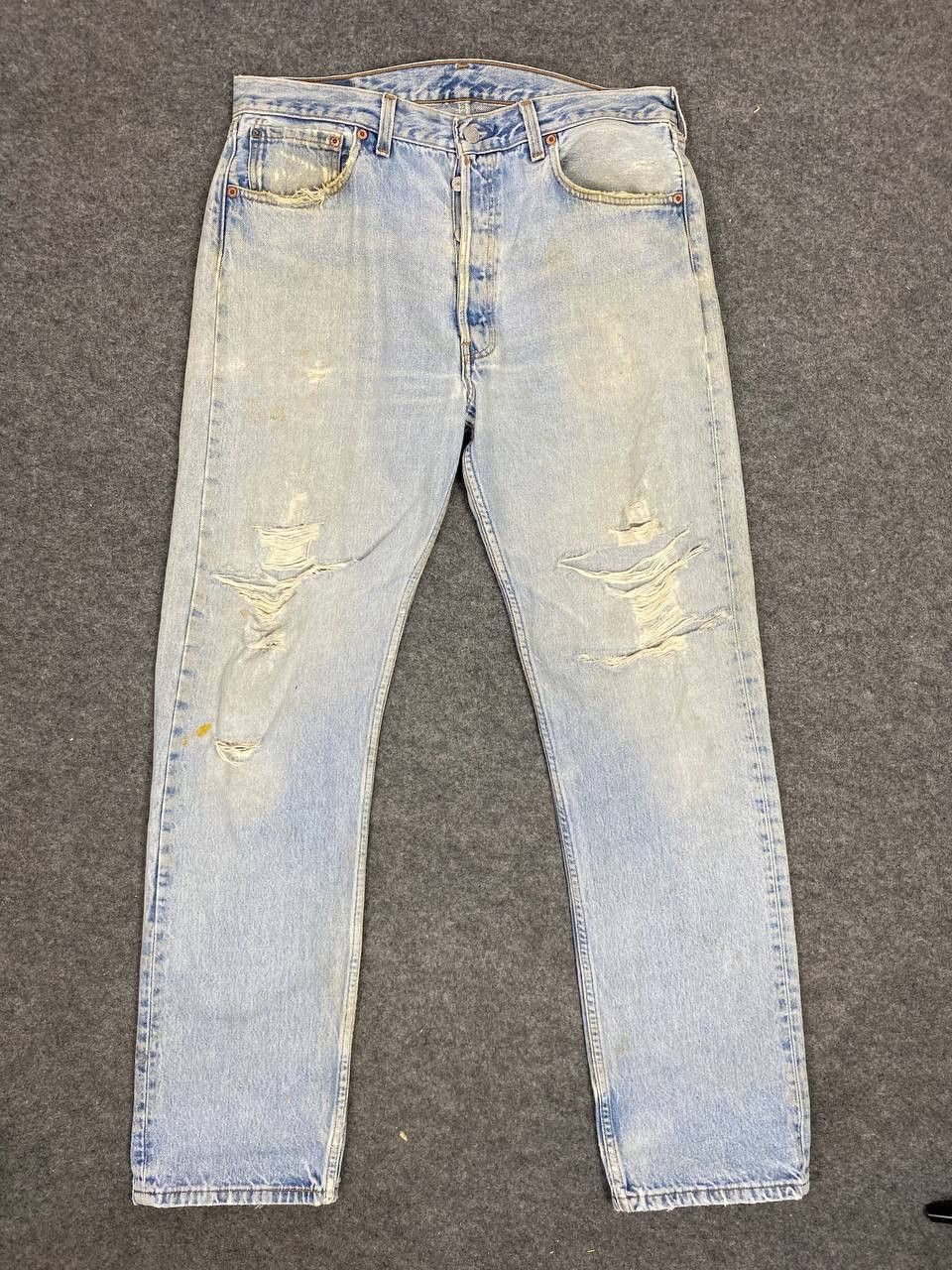 Levi's vintage levis 501 distressed denim Size US 35 - 9 Thumbnail