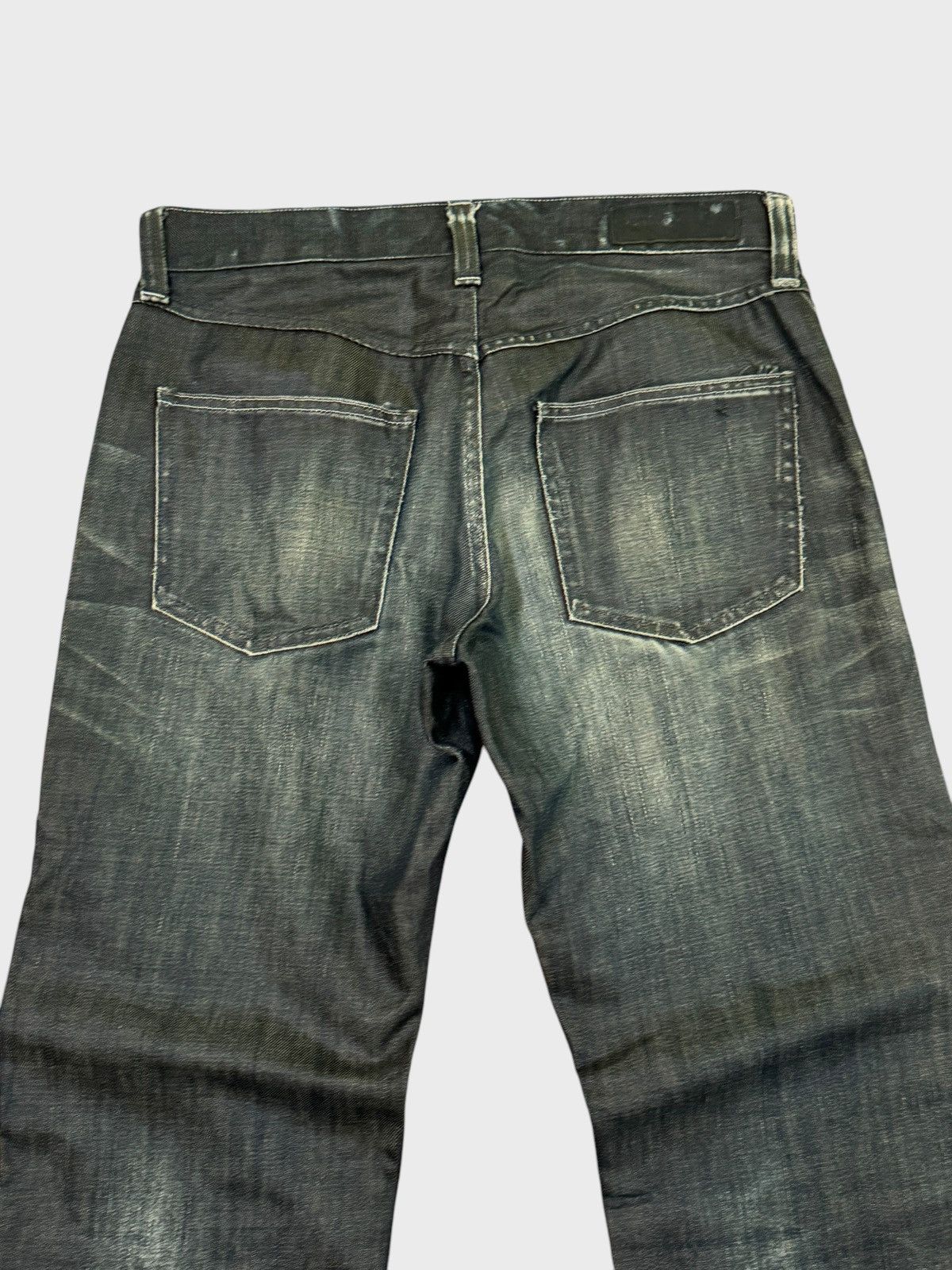 Other BACK NUMBER Distressed Rick Owen Style Waxed Denim Size US 31 - 12 Thumbnail