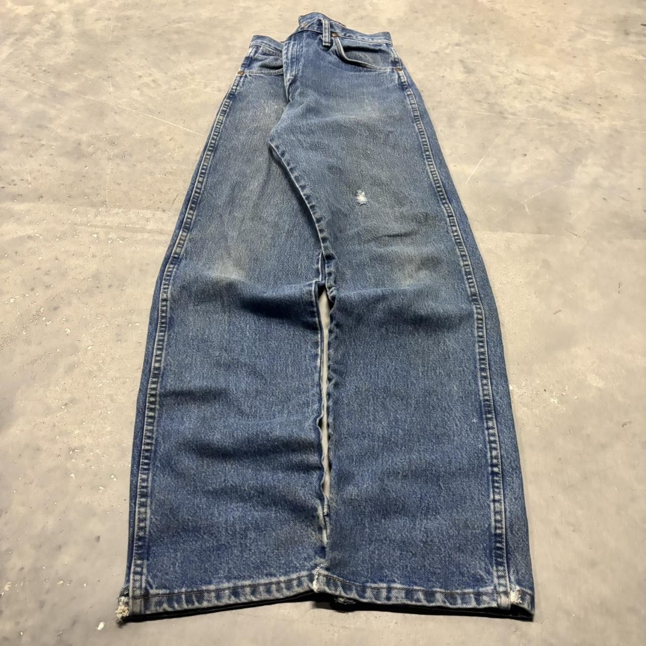 Japanese Brand × Vintage Crazy Vintage 90s Dark Wash Essential Denim Jeans! Size US 30 / EU 46 - 3 Thumbnail