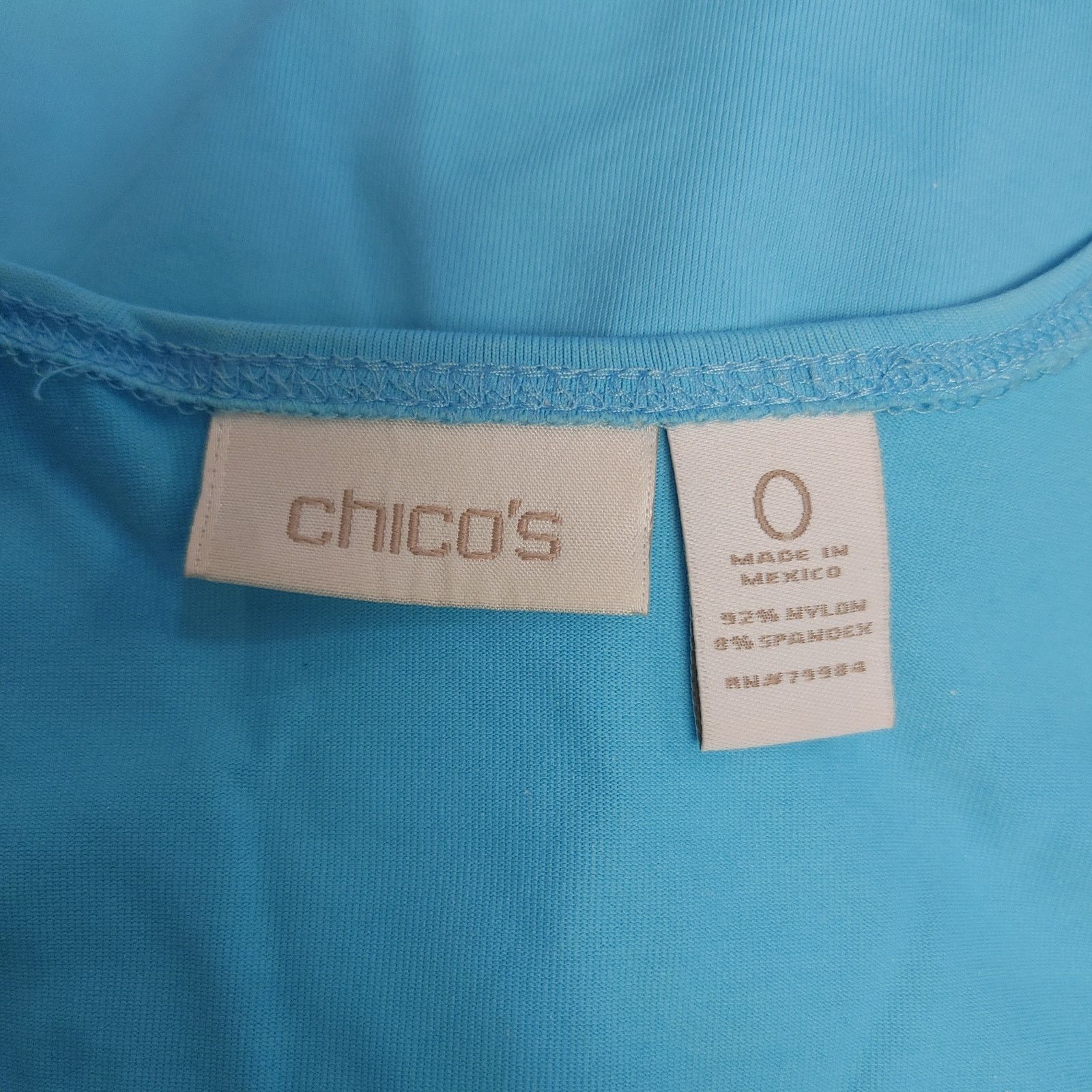Other Chico's Women's 0 Baby Blue Sleeveless Round Neck Tank Top Size XS / US 0-2 / IT 36-38 - 3 Thumbnail