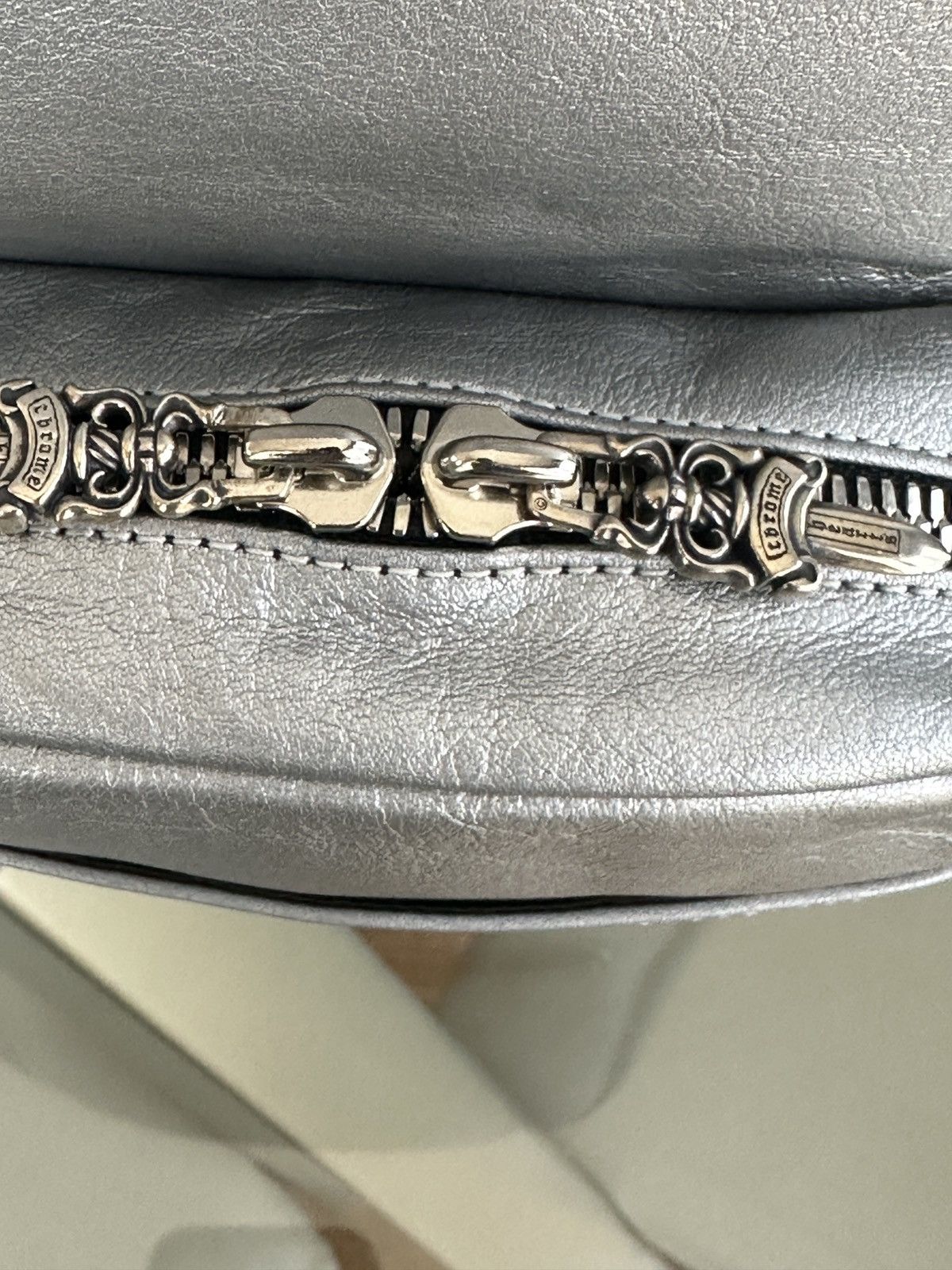 Chrome Hearts Chrome Hearts leather backpack in metalic silver Size ONE SIZE - 7 Thumbnail