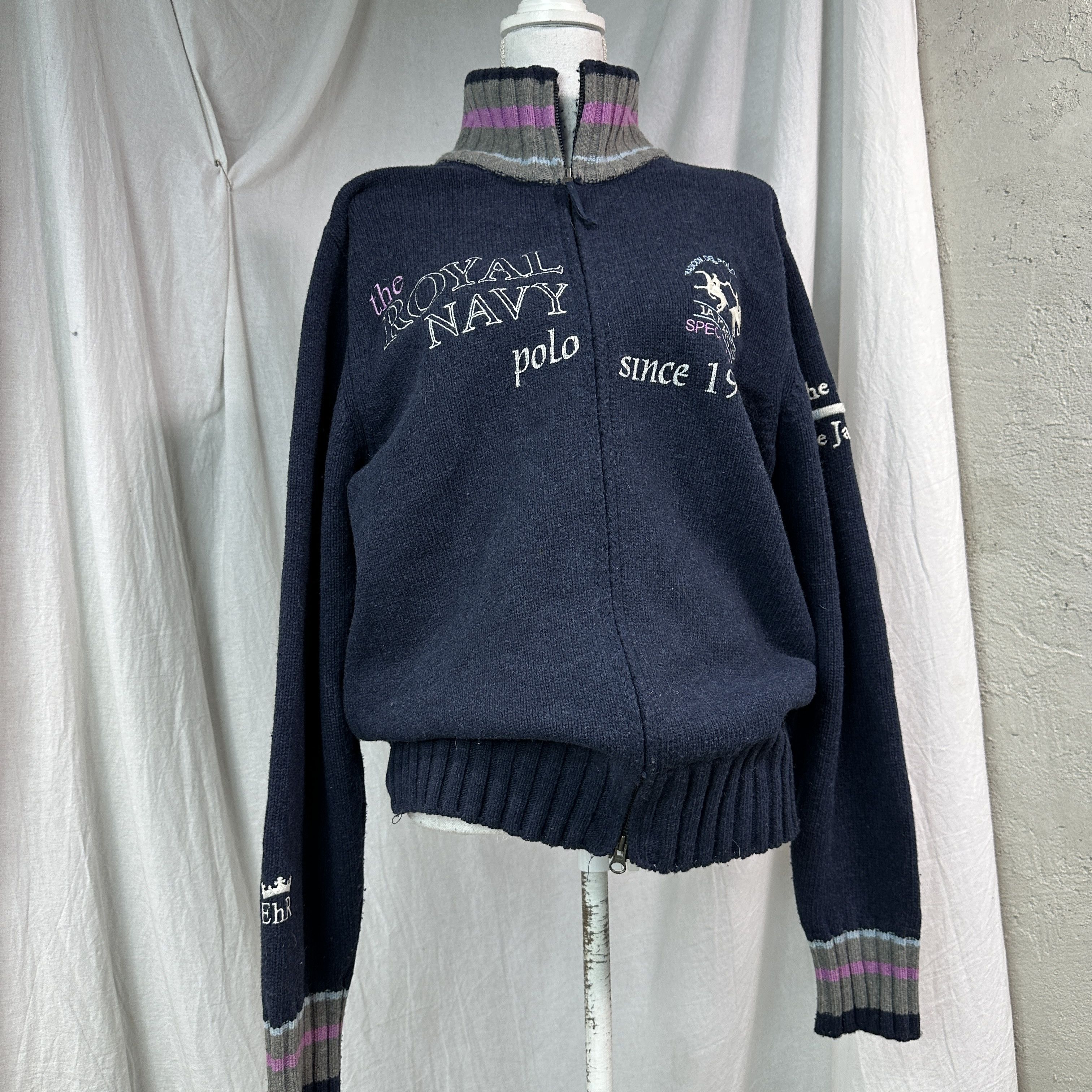 La Martina Vintage Woolen Streetwear La Martina Polo Zip Sweater Y2K Size US L / EU 52-54 / 3 - 4 Thumbnail