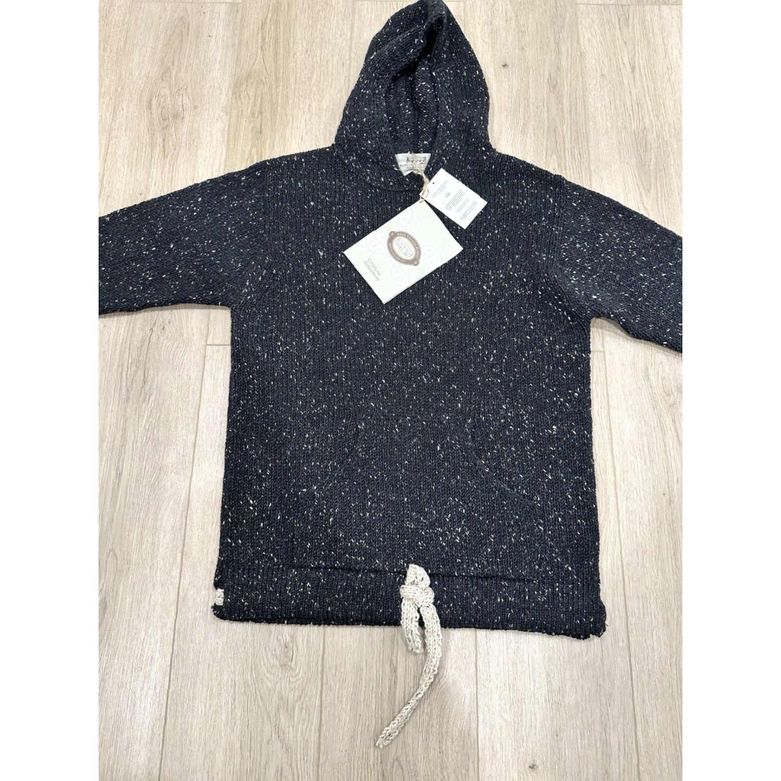 KangaROOS NWT ARAN Long Sleeve Kangaroo Pocket Hooded Knit Sweater Grey Men's Sz Medium Size US M / EU 48-50 / 2 - 3 Thumbnail