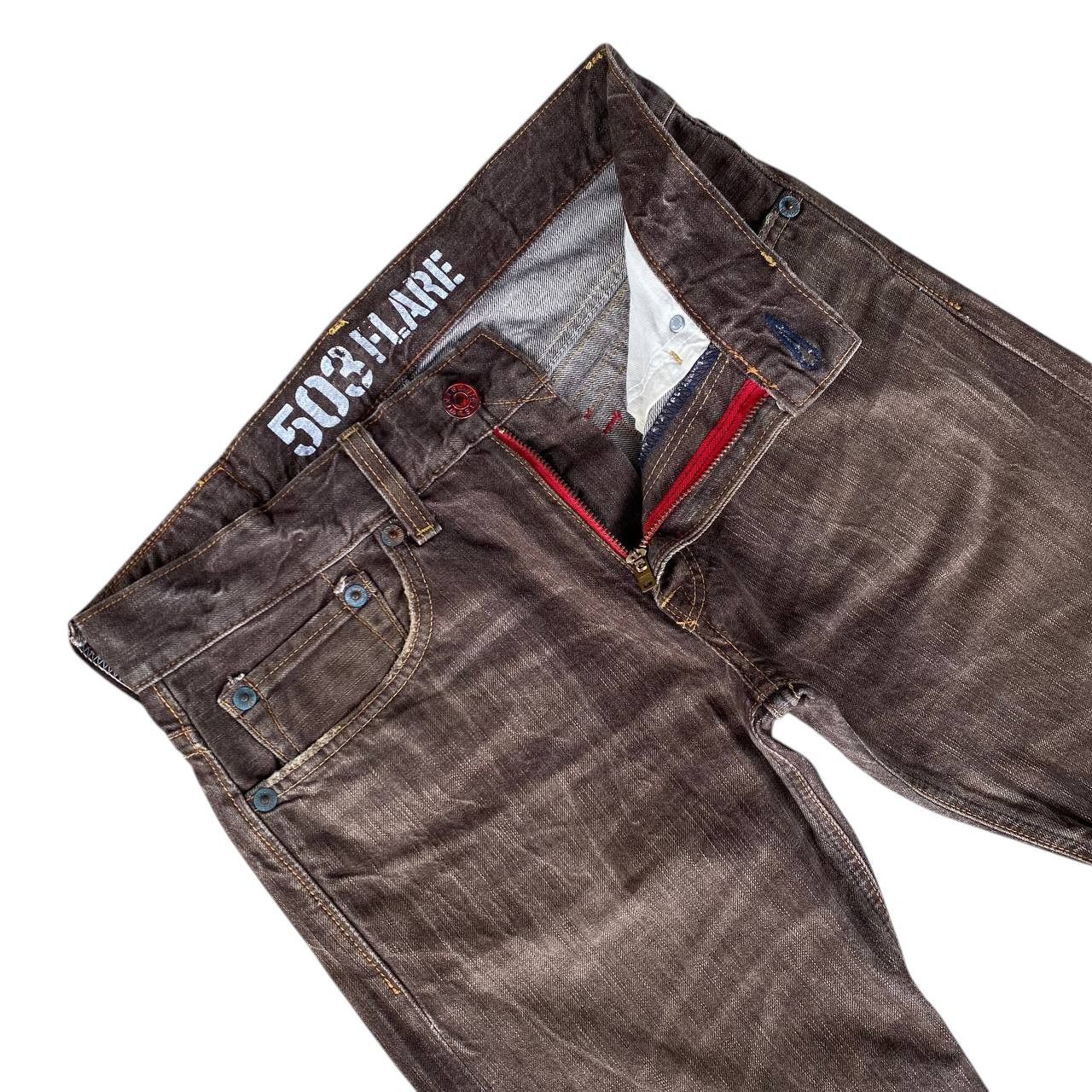 Edwin FLARE EWDIN 503 HERINGBONE GHOSTCLAW DARK BROWN Size US 30 / EU 46 - 6 Thumbnail