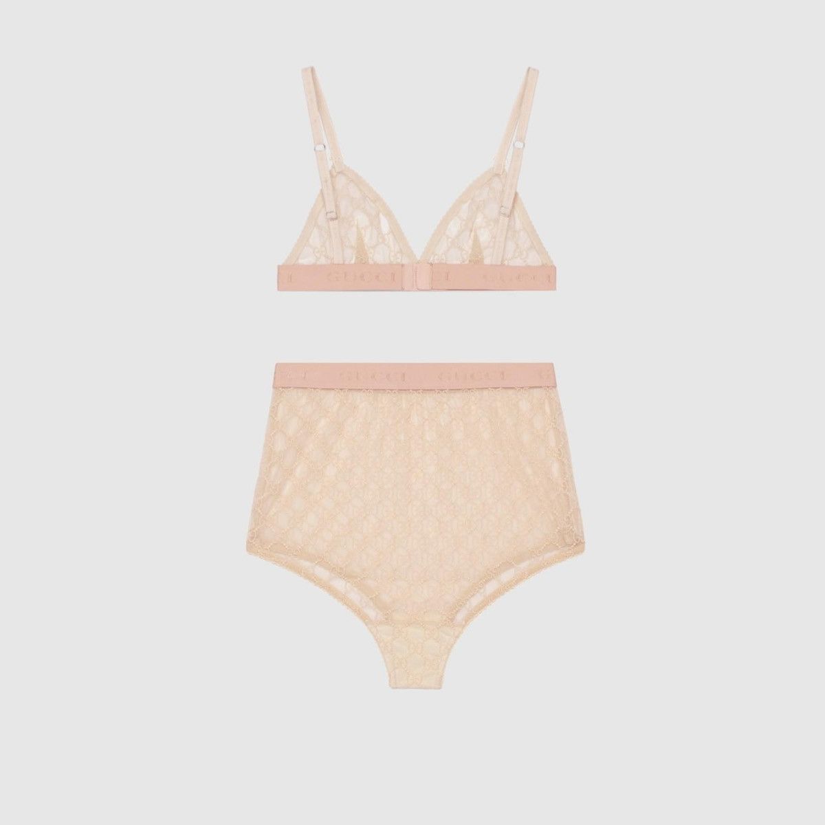 image of Gucci GG Lingerie Set in Cream, Women's