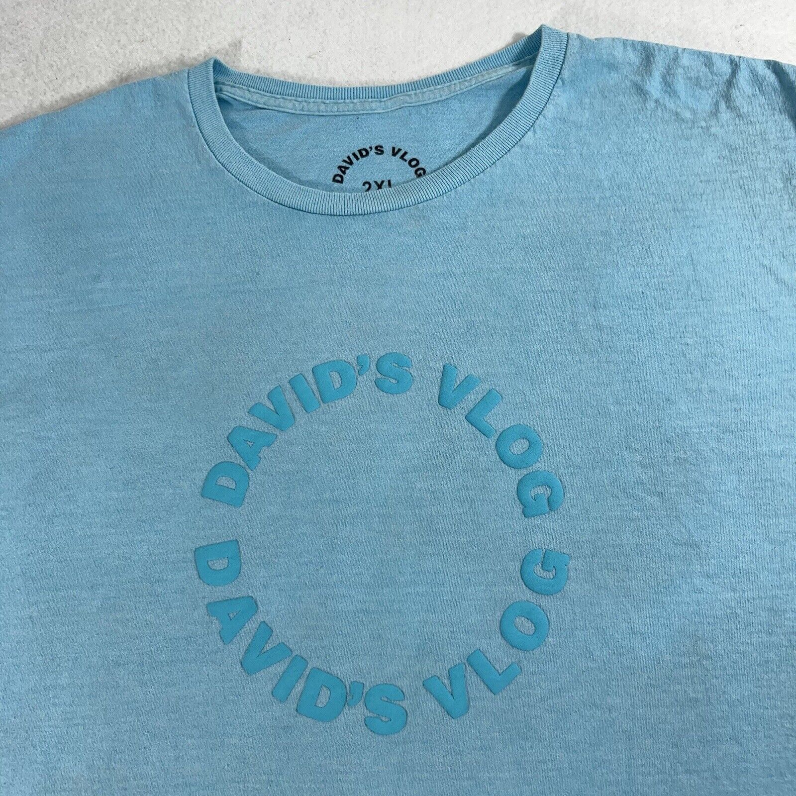 Other David's Vlog XXL Light Blue David Dobrick Graphic T Shirt Size US XXL / EU 58 / 5 - 2 Thumbnail