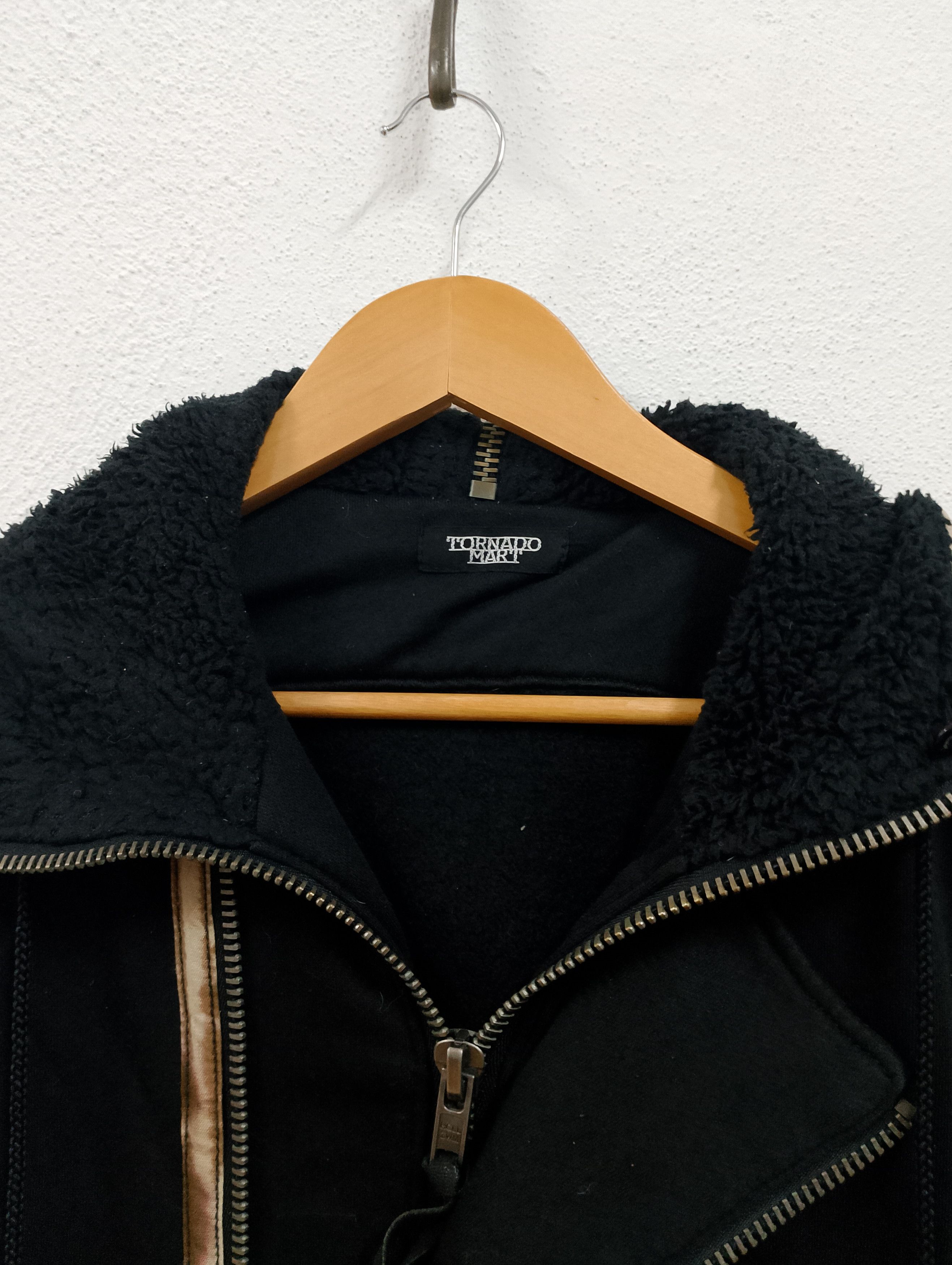 Tornado Mart Tornado Mart Asymmetrical Zip Hoodie - Black Fleece-Lined Size US S / EU 44-46 / 1 - 3 Thumbnail