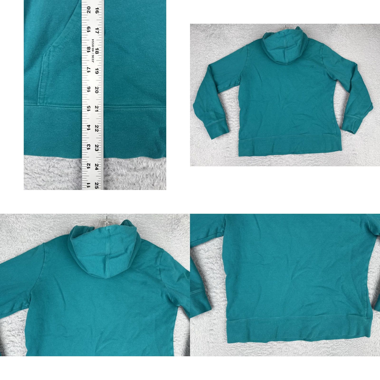 The North Face The North Face Hoodie Womens Large Green Logo Pullover Sweatshirt Jersey Fabric Size L / US 10 / IT 46 - 9 Thumbnail