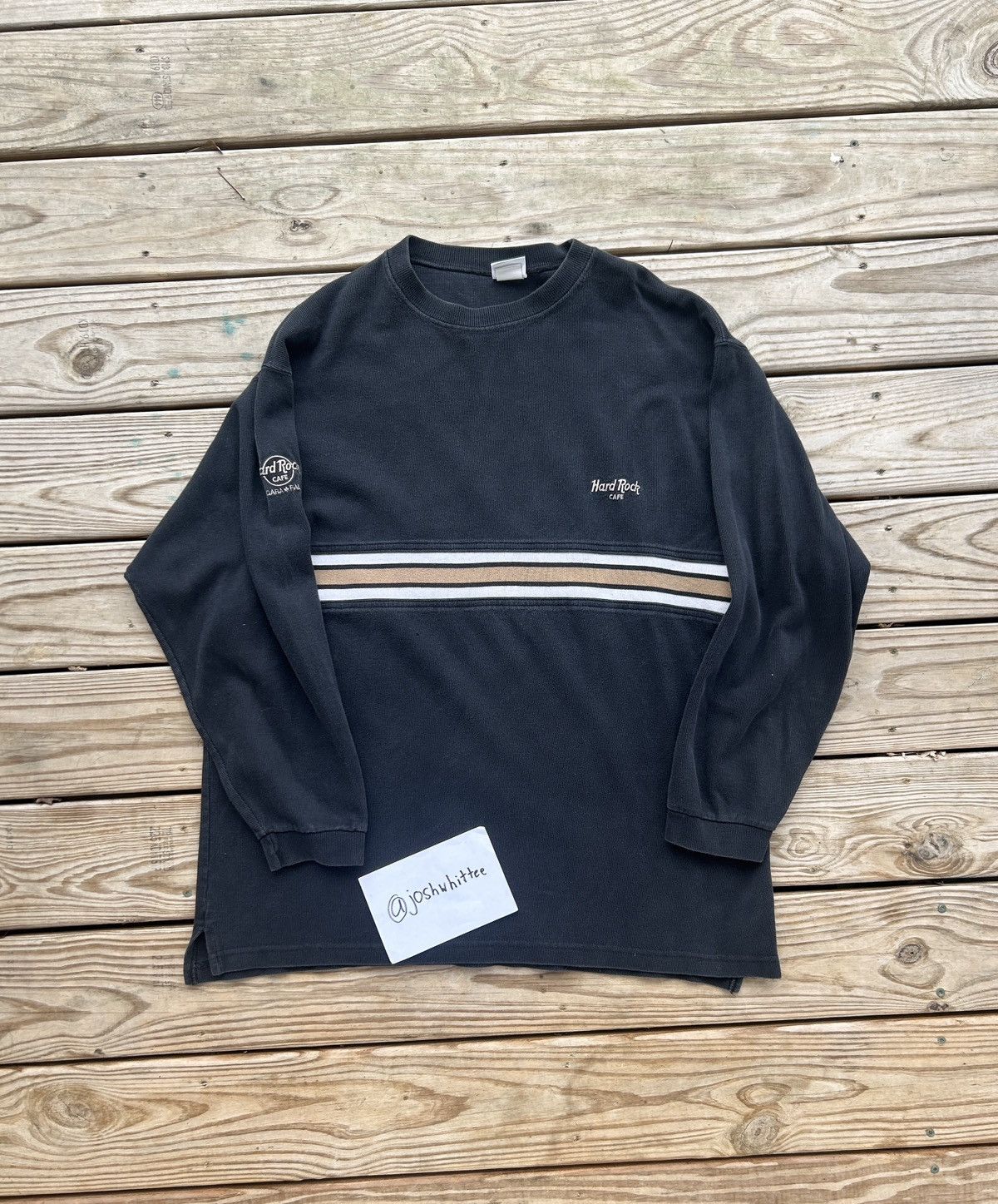 Hard Rock Cafe × Vintage Vintage Hard Rock Sweatshirt/Long Sleevw Size US XL / EU 56 / 4 - 1 Thumbnail