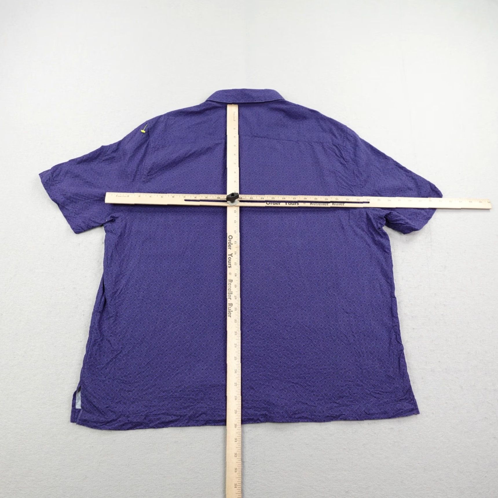 Nat Nast Nat Nast Button-Up Shirt Mens XL Purple Silk Cotton Geometric Beach Outdoor Size US XL / EU 56 / 4 - 6 Thumbnail