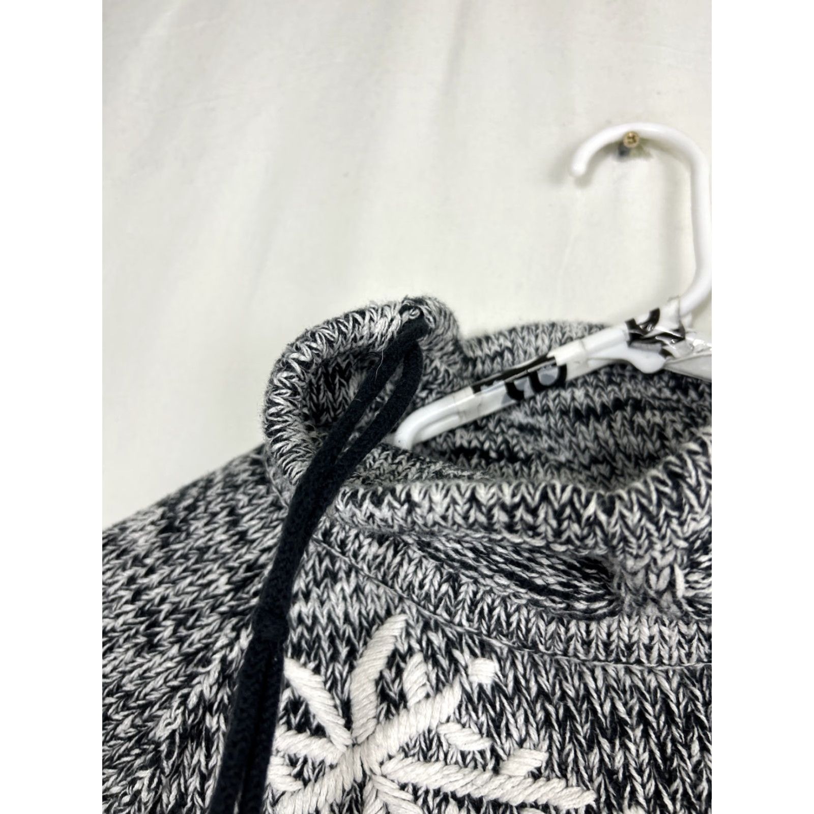 Obermeyer Obermeyer Womens Pullover Sweater Mock Neck Knit Cotton Blend Black White Medium Size M / US 6-8 / IT 42-44 - 7 Thumbnail