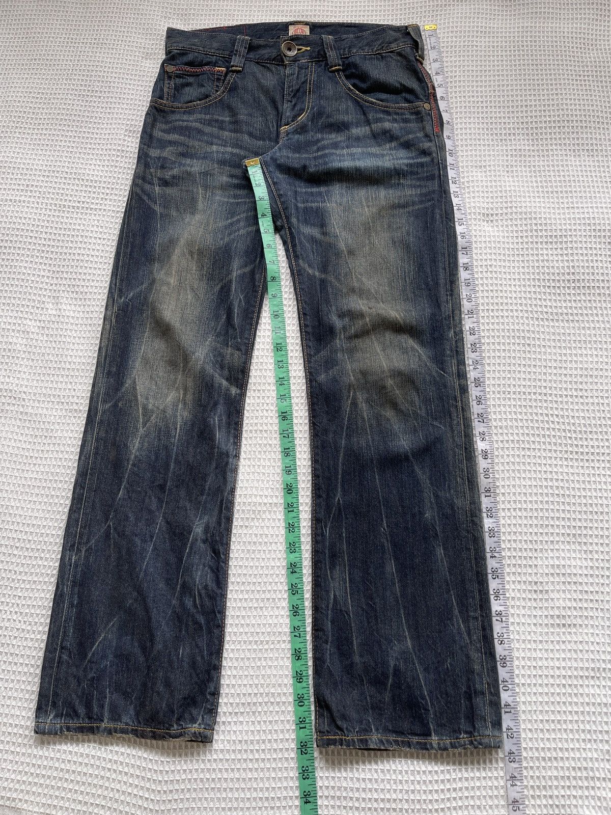 Edwin Last Drop🔥Rare🔥Vintage EDWIN Blue Trip Tokyo Japan Denim Size US 33 - 11 Thumbnail