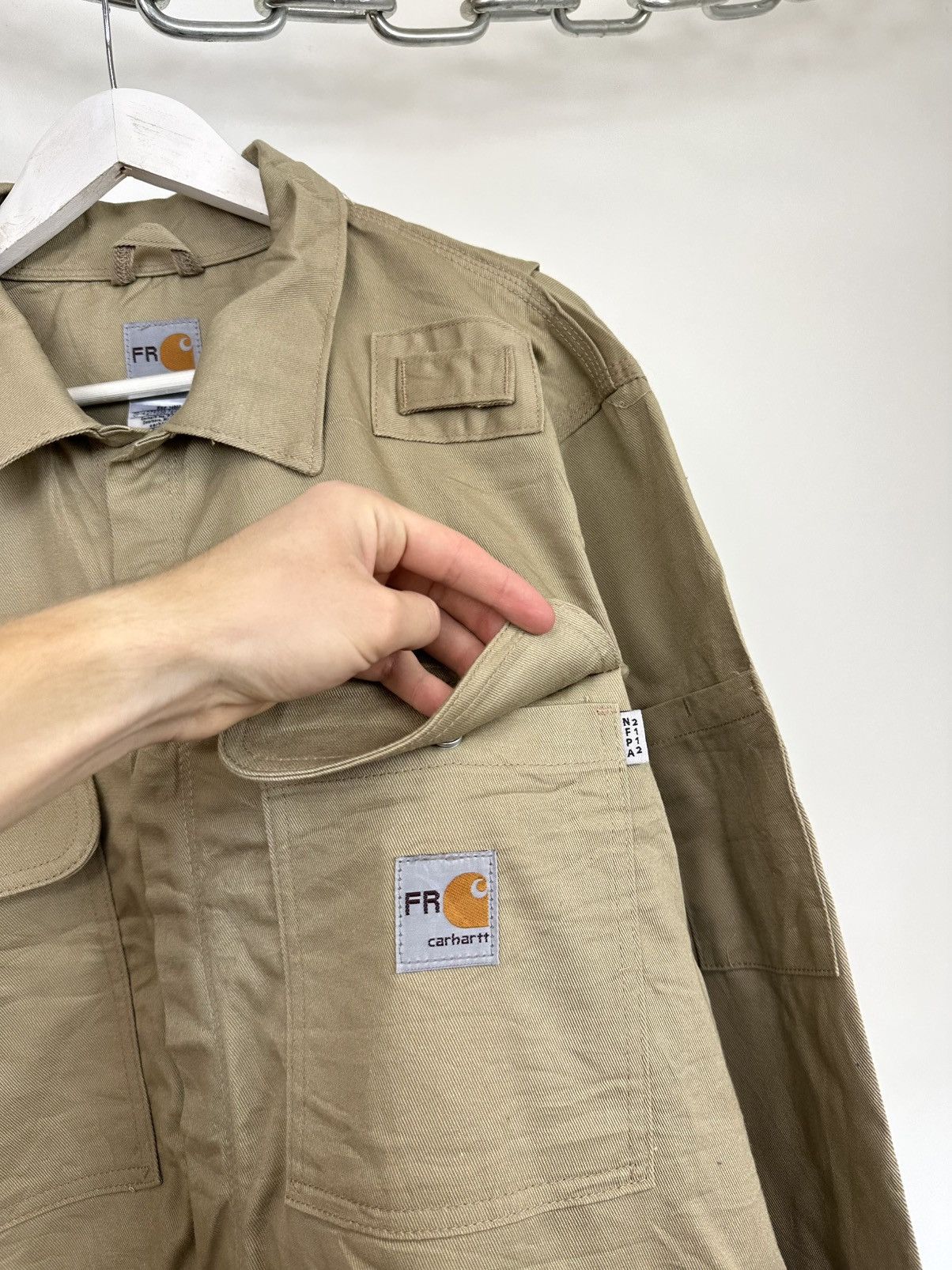 Carhartt Vintage Carhartt Flame Resistant Utility Work Detroit Jacket Size US XL / EU 56 / 4 - 4 Thumbnail