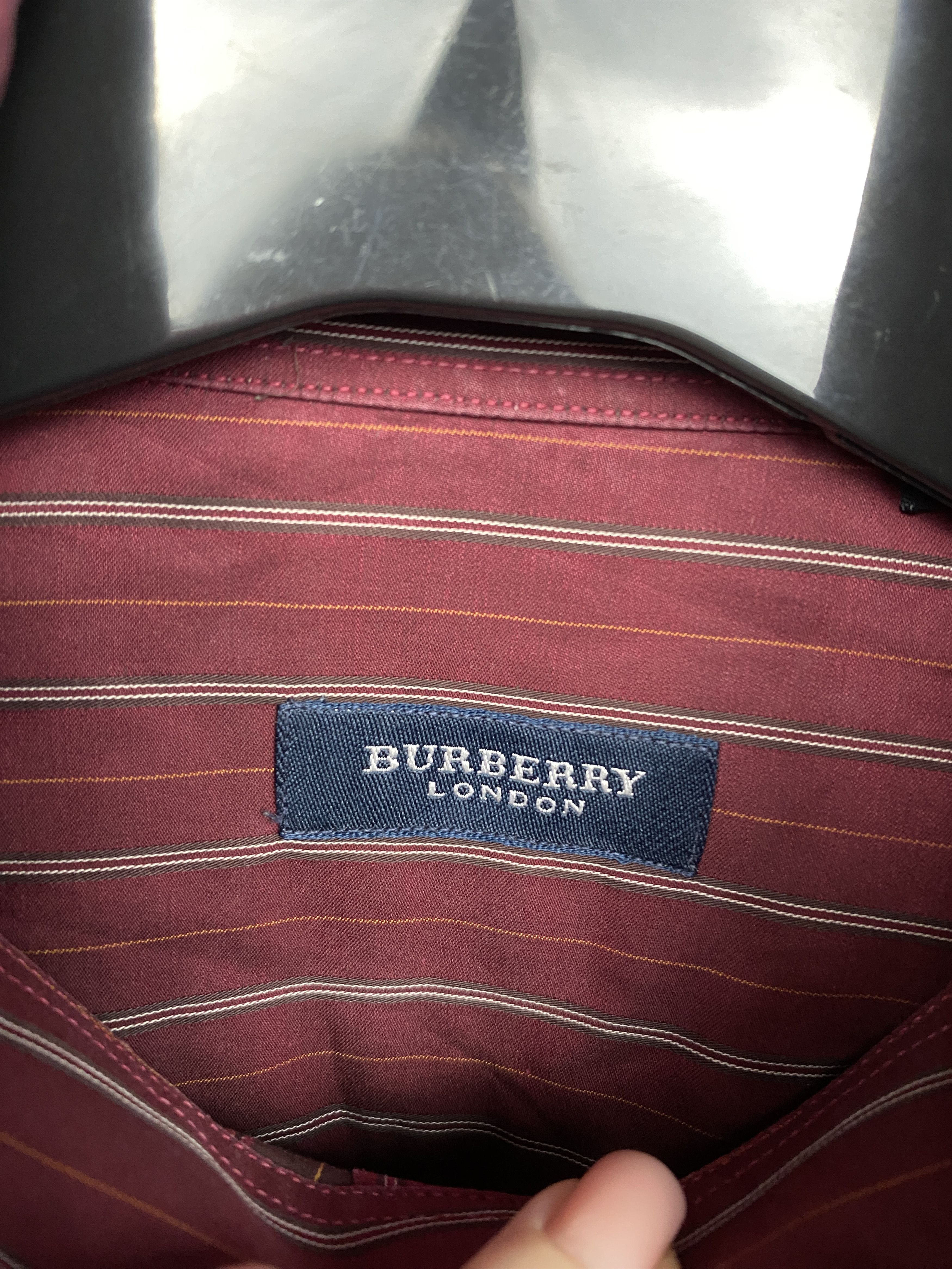 Burberry × Vintage Burberry London Vintage Mens Long Sleeve Shirt Size US L / EU 52-54 / 3 - 3 Thumbnail