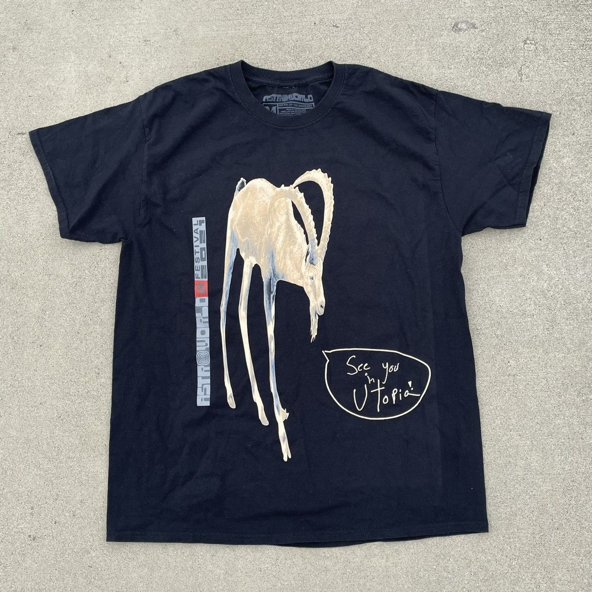 Rare Astrofest 2021 Travis Scott Goat shirt Utopia Mountain