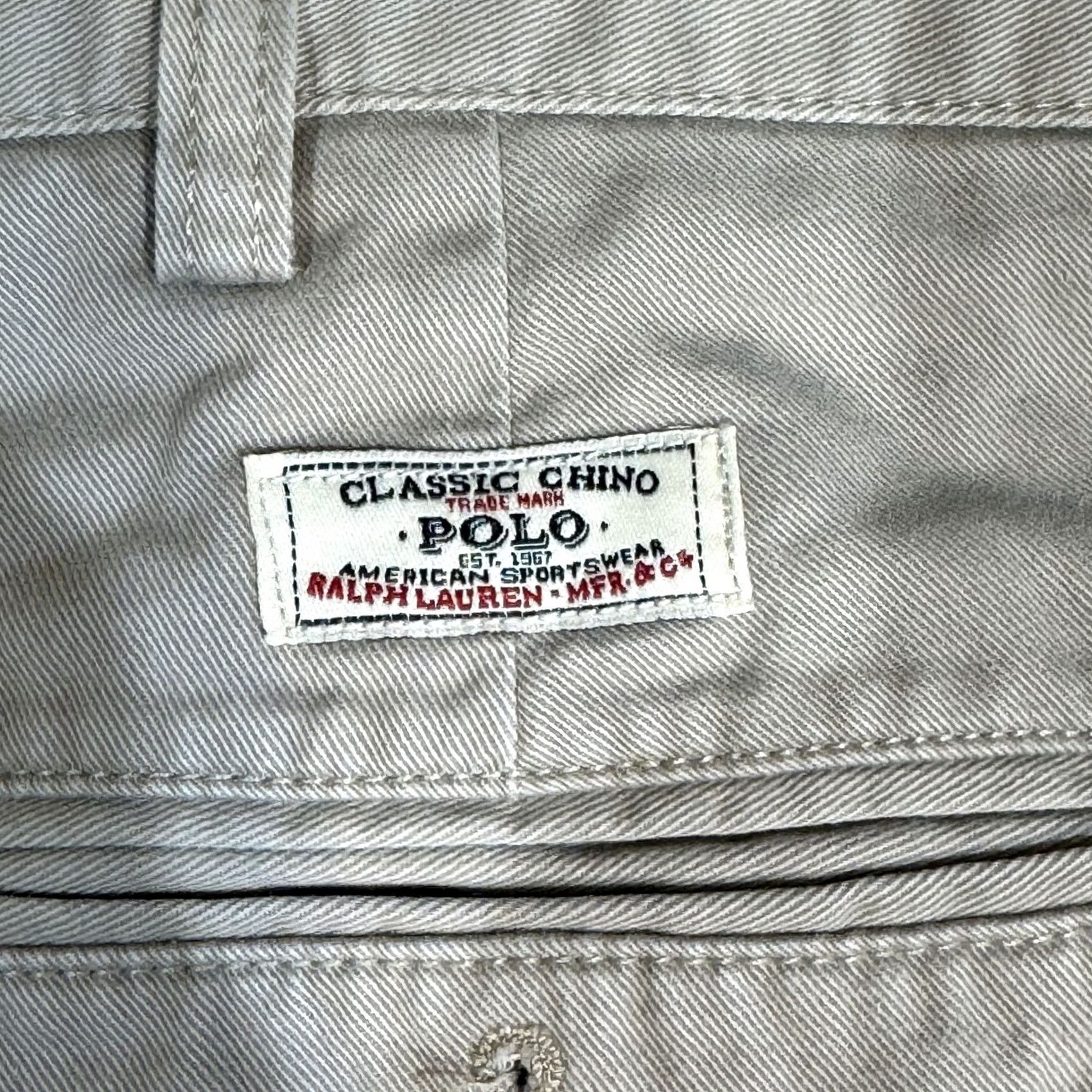 Polo Ralph Lauren VINTAGE Polo Ralph Lauren Classic Chino Pants Mens 40x30 Beige Hammond Pleated Dress Size US L / EU 52-54 / 3 - 3 Thumbnail