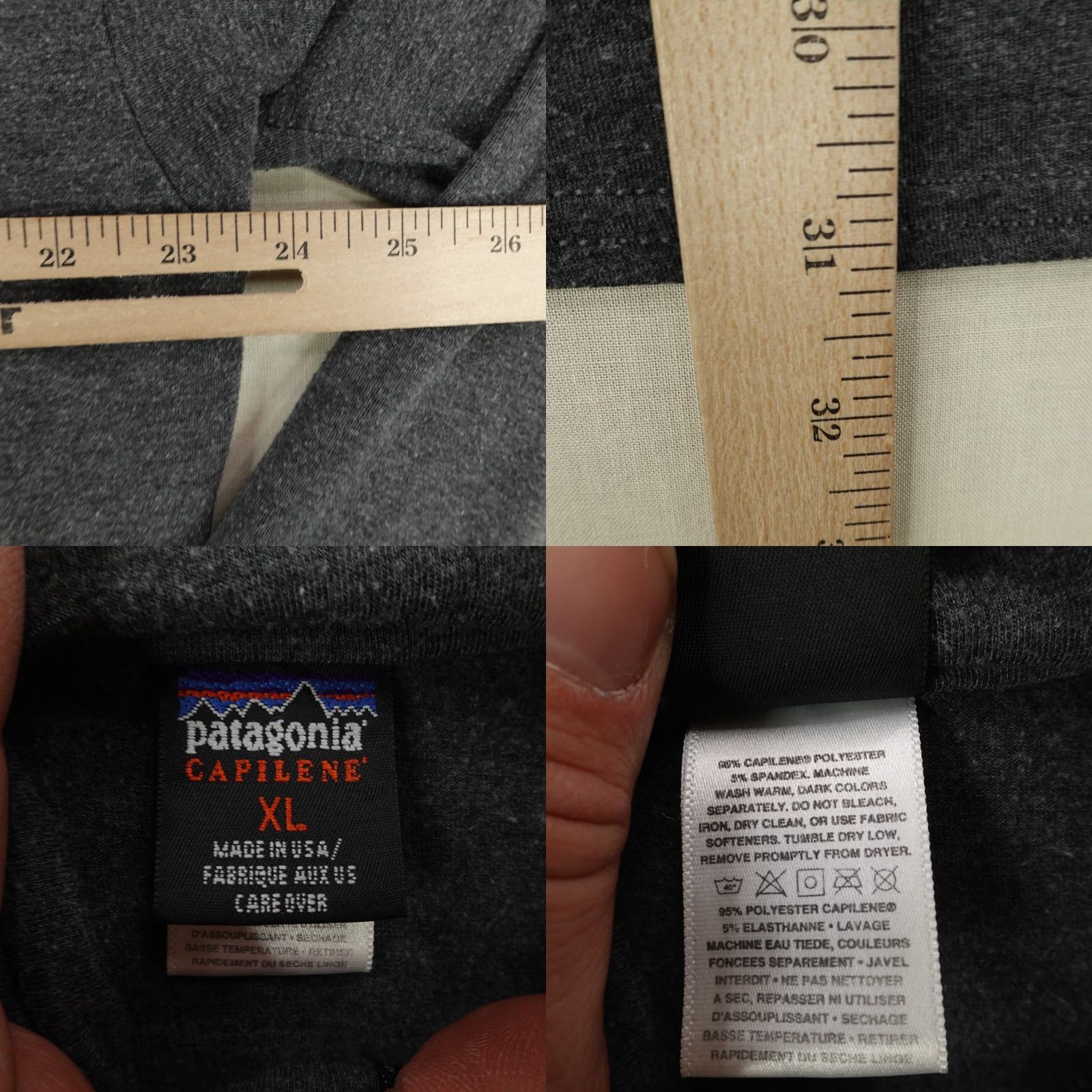 Patagonia VINTAGE Patagonia Sweater Men XL Gray 1/4 Zip Capilene Performance Baselayer USA Pullover 90s Outdoor Sports Mens Size US XL / EU 56 / 4 - 8 Thumbnail