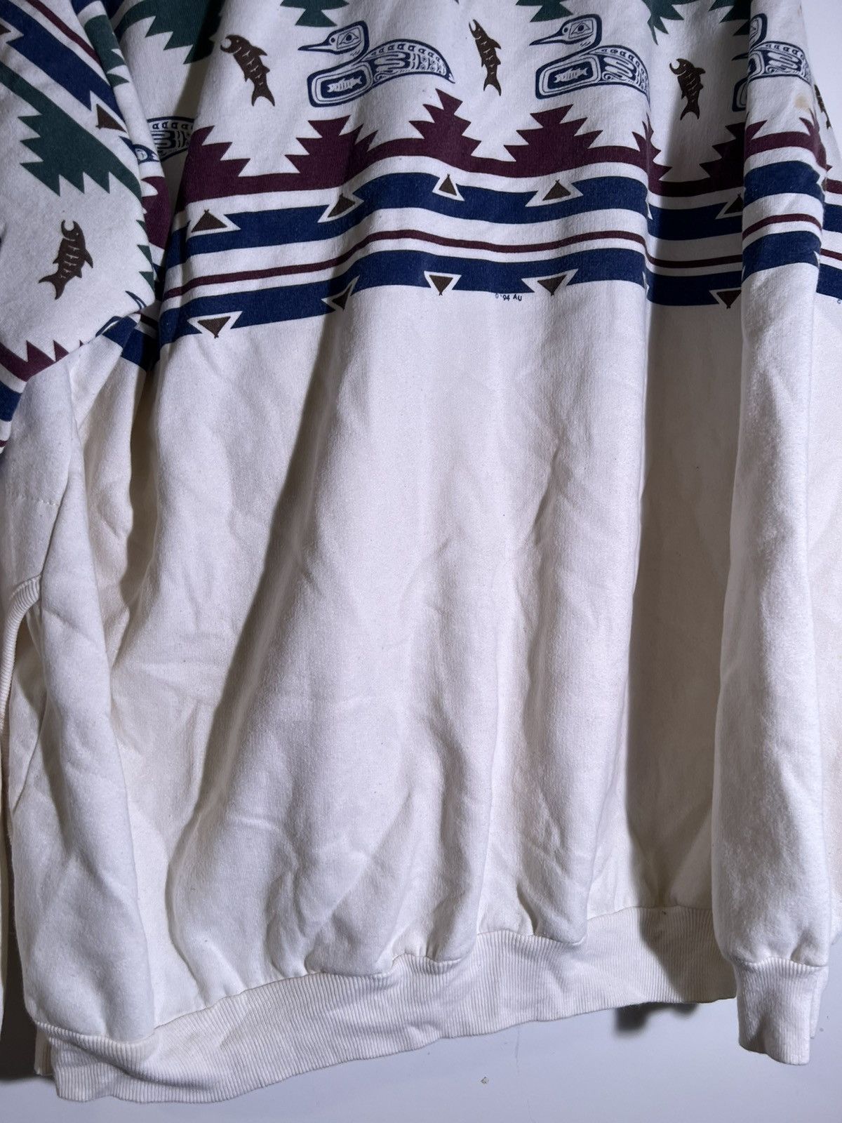 Vintage 80’s 90’s VTG Vintage Art Unlimited Retro Aztec Sweatshirt Size US XL / EU 56 / 4 - 10 Thumbnail