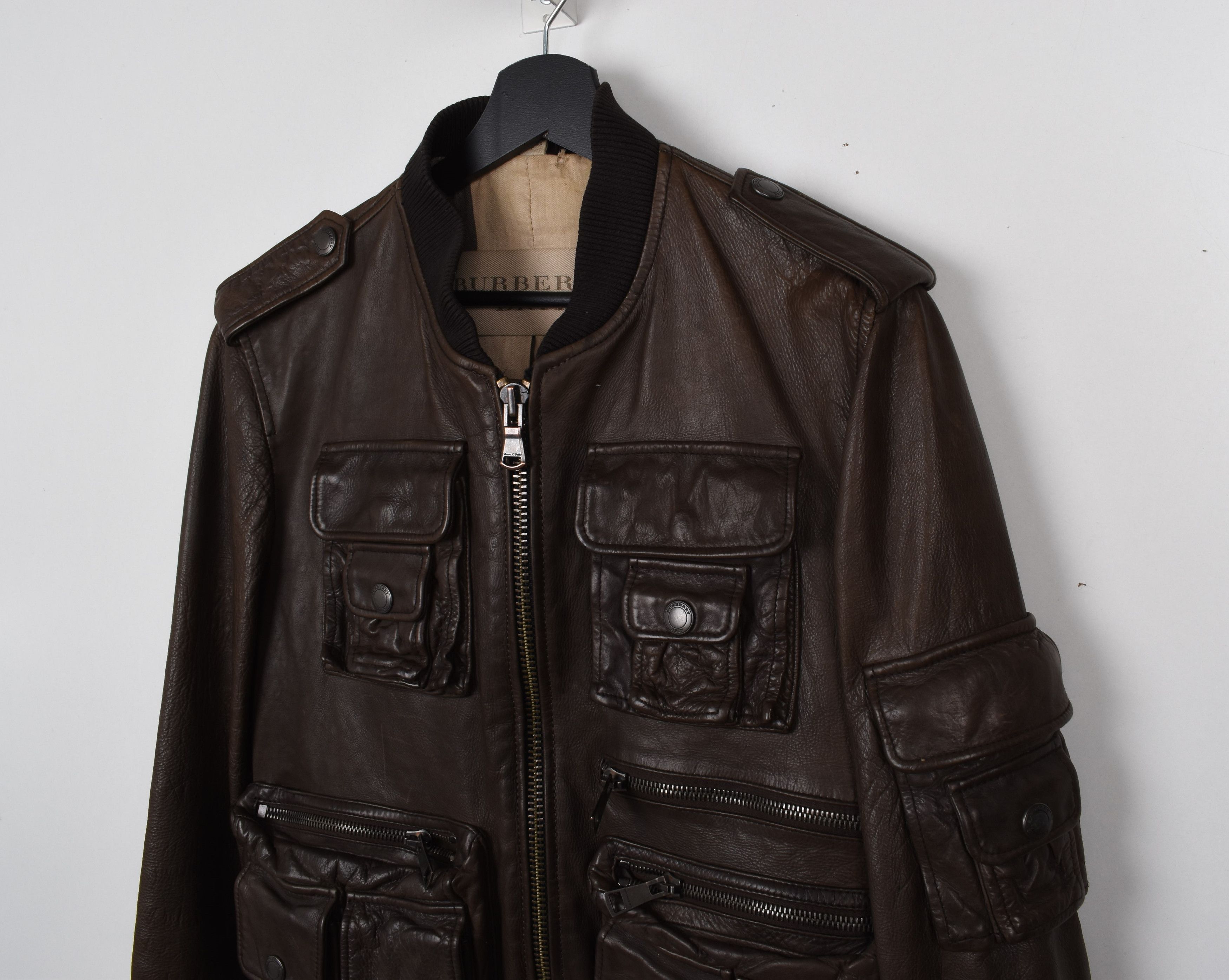 Burberry Burberry Brit Men Jacket Leather Multi Pocket, Vintage, M Size US M / EU 48-50 / 2 - 3 Thumbnail