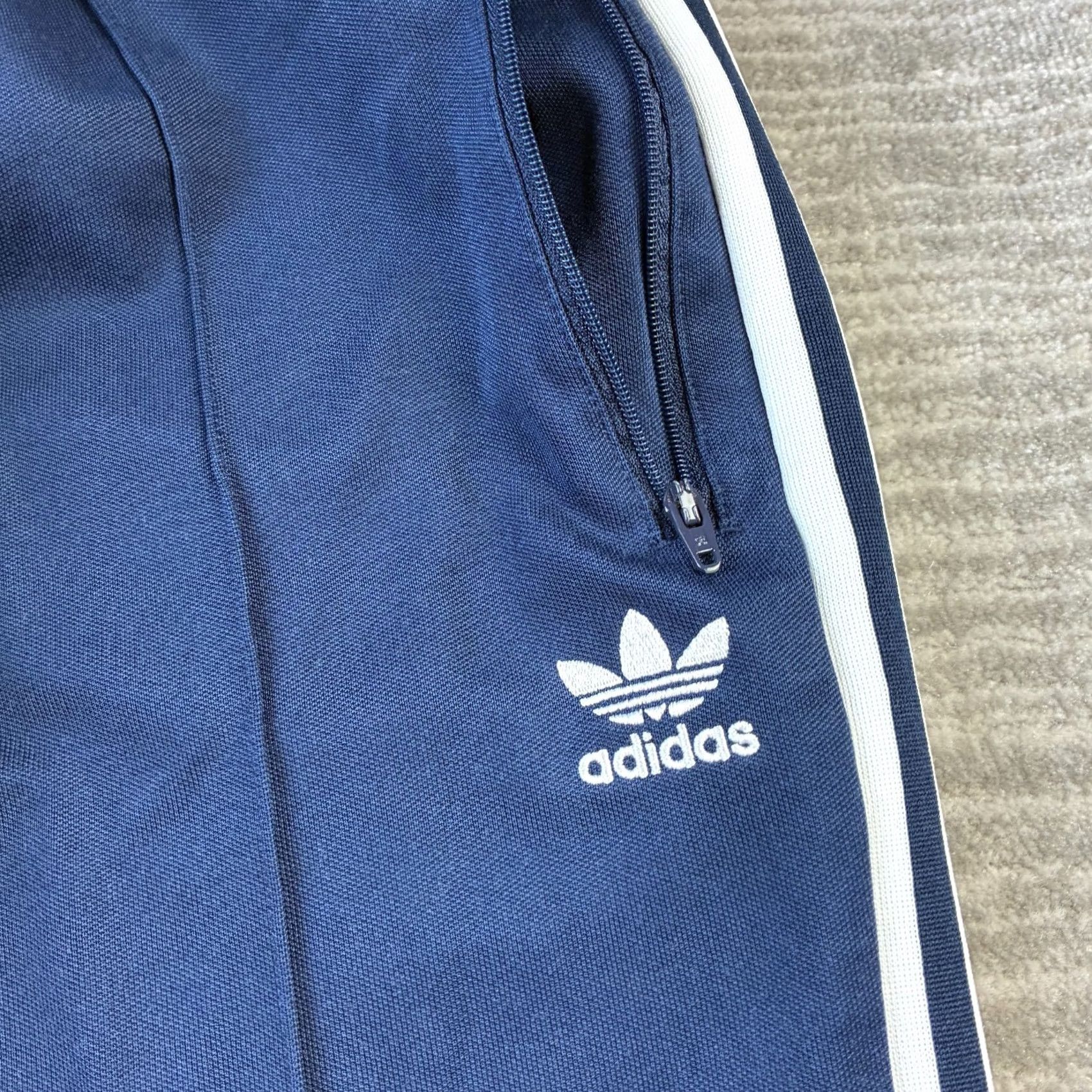 Adidas Adidas Pants Mens Medium Navy Blue Night Indigo Beckenbauer Track Originals Size US 31 - 4 Thumbnail