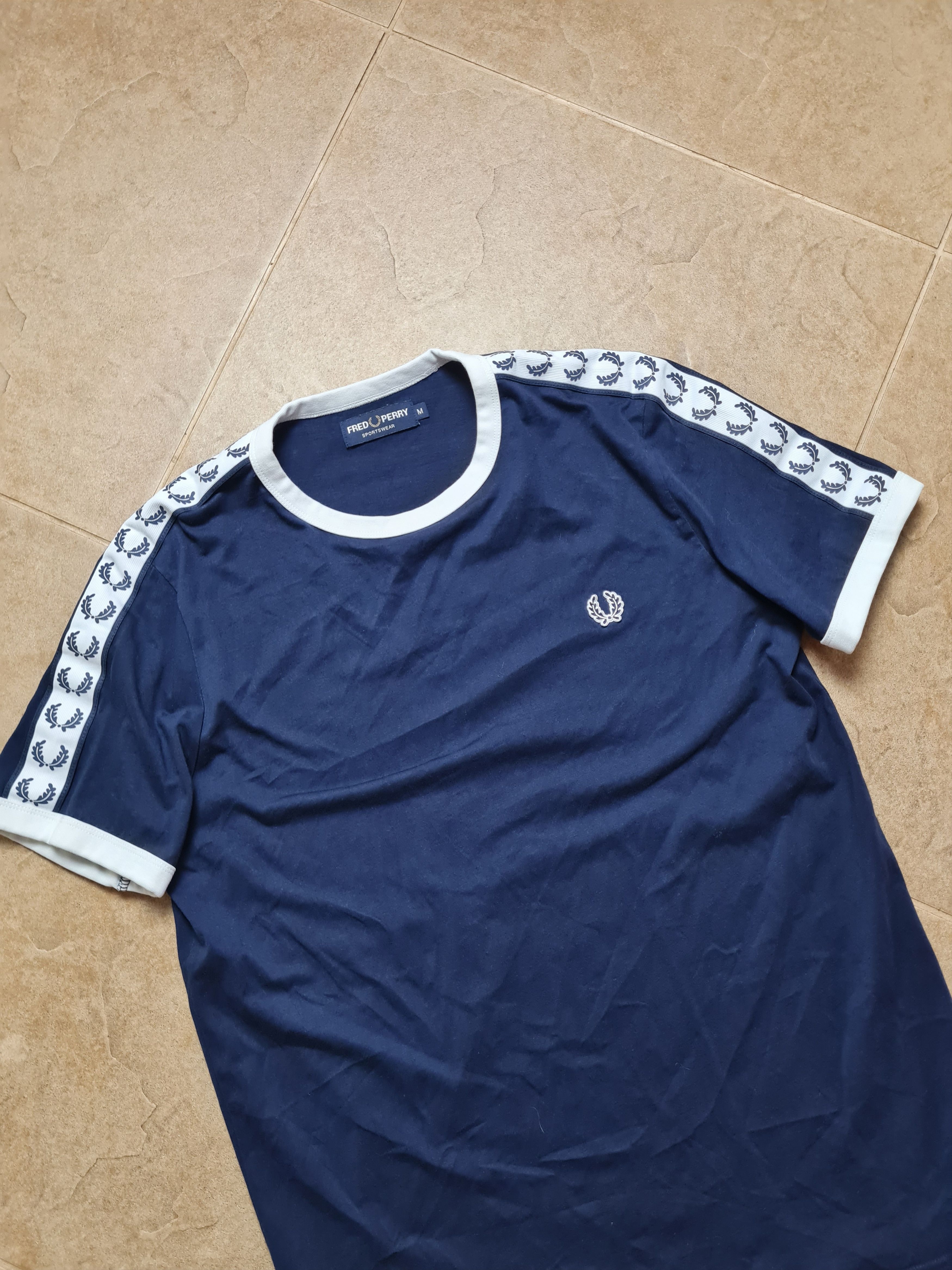 Fred Perry T-shirts Mens Fred Perry Ringer Blue White Size M Vintage Size US M / EU 48-50 / 2 - 1 Thumbnail