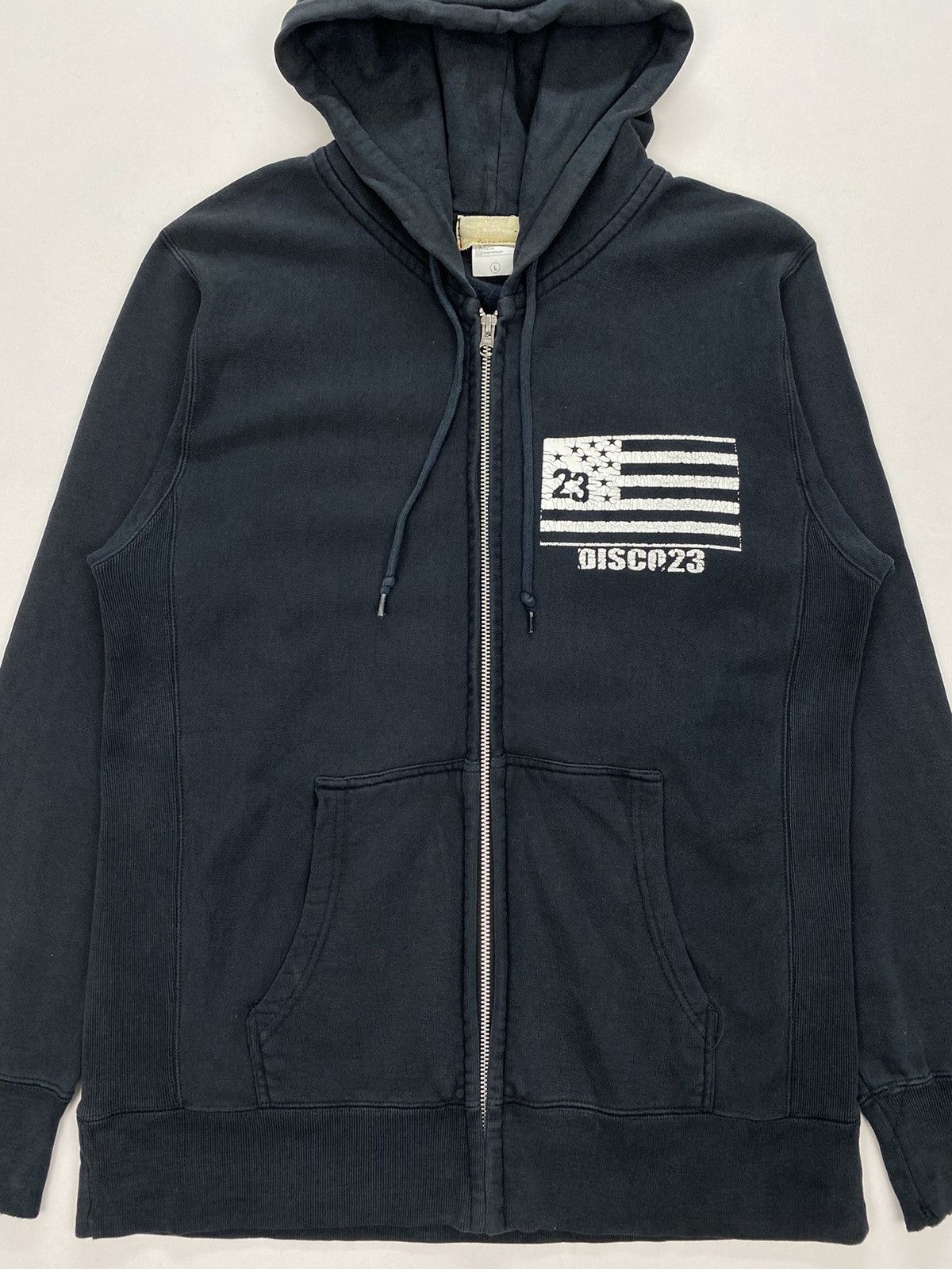 Japanese Brand Disco 23 Distressed Zip Ups Hoodie Size US S / EU 44-46 / 1 - 3 Thumbnail