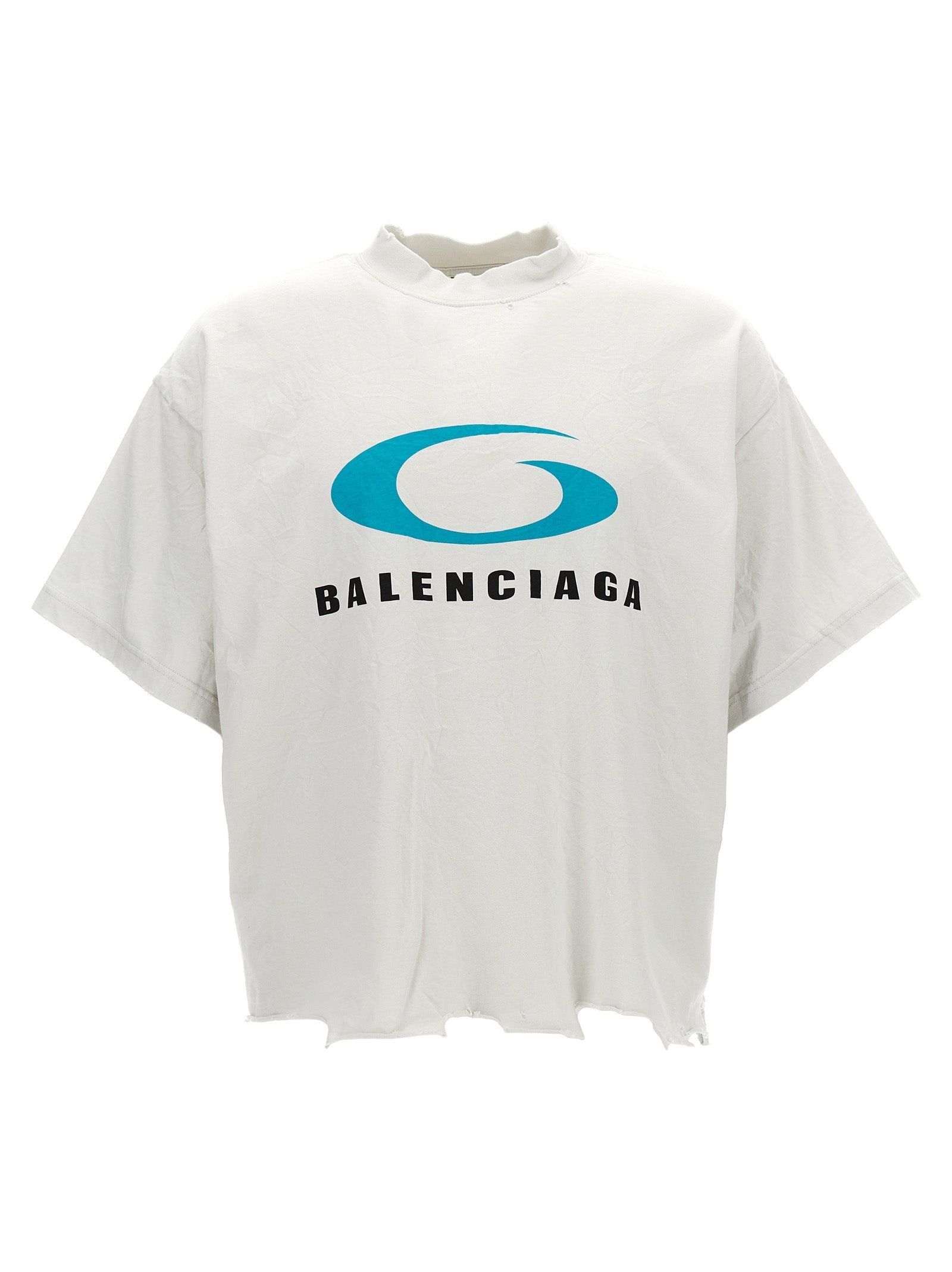 Balenciaga o1tr1nto0825 Loop Sports Icon Cropped T-Shirt in White Size XL / US 12-14 / IT 48-50 - 2 Thumbnail