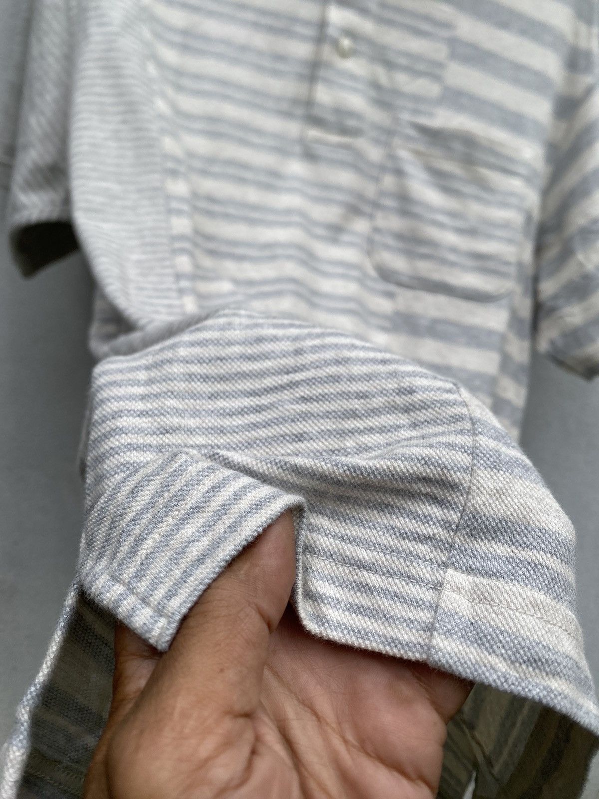 Engineered Garments × Uniqlo Engineered Garments/Uniqlo Striped Collar T Shirt Size US XL / EU 56 / 4 - 4 Thumbnail
