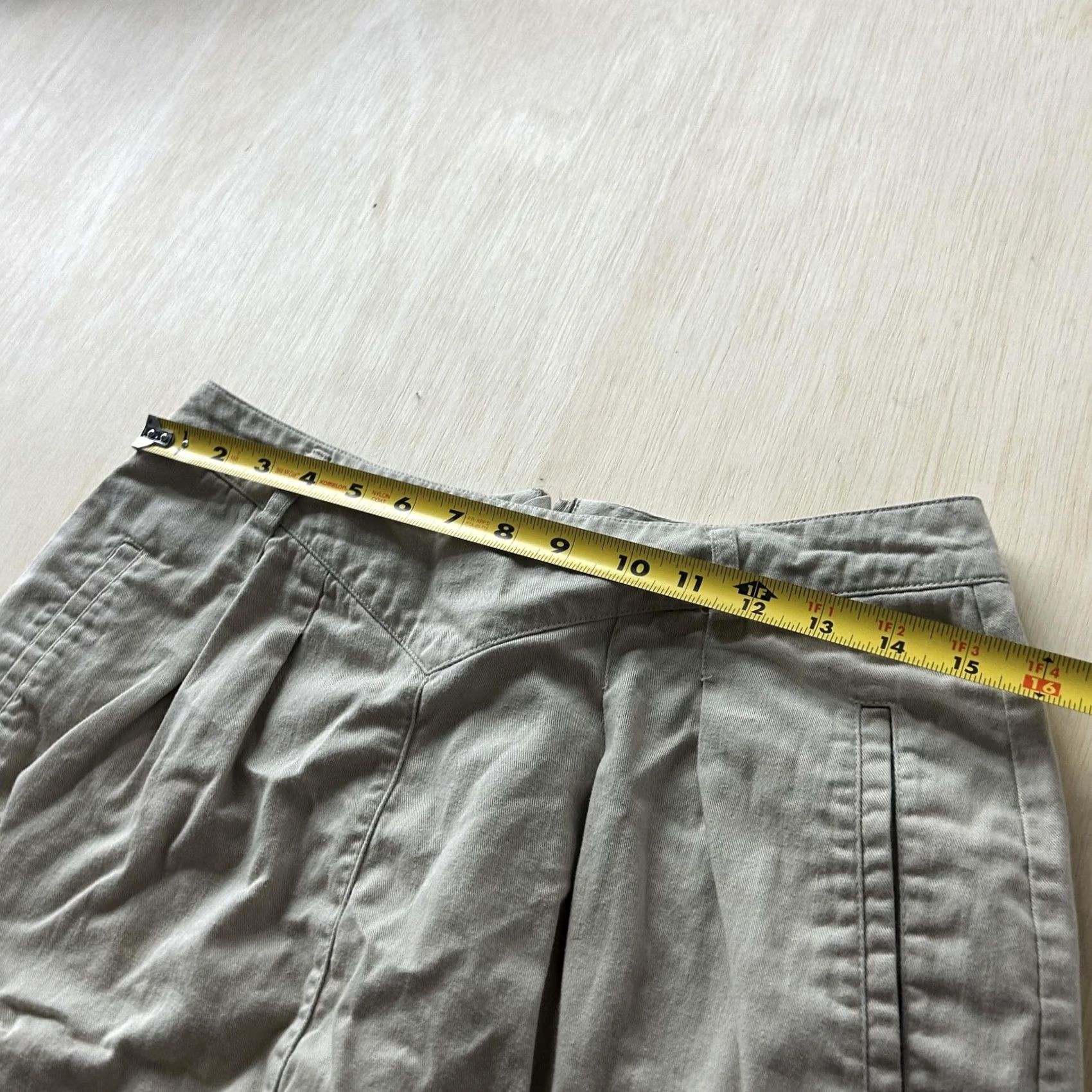 Liz Claiborne Liz Claiborne Lizsport Skirt Womens 14 Beige Cotton Straight Knee Pockets Size 36" / US 14 / IT 50 - 4 Thumbnail