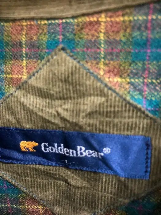 Flannel × Golden Bear Vintage Golden Bear Plaid Tartan Flannel Shirt 👕 Size US L / EU 52-54 / 3 - 3 Thumbnail