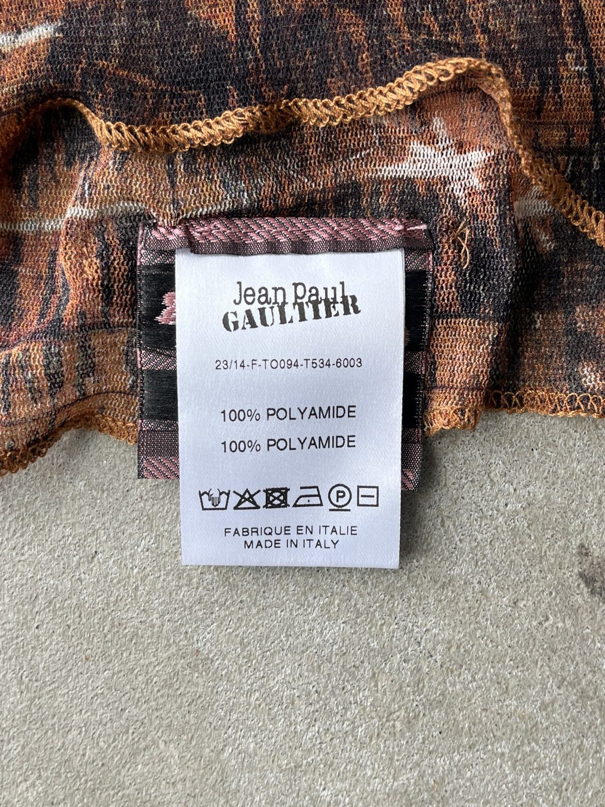 Jean Paul Gaultier × KNWLS Jean Paul Gaultier x KNWLS Printed Mesh Crop Top (unisex) Size XL / US 12-14 / IT 48-50 - 11 Thumbnail