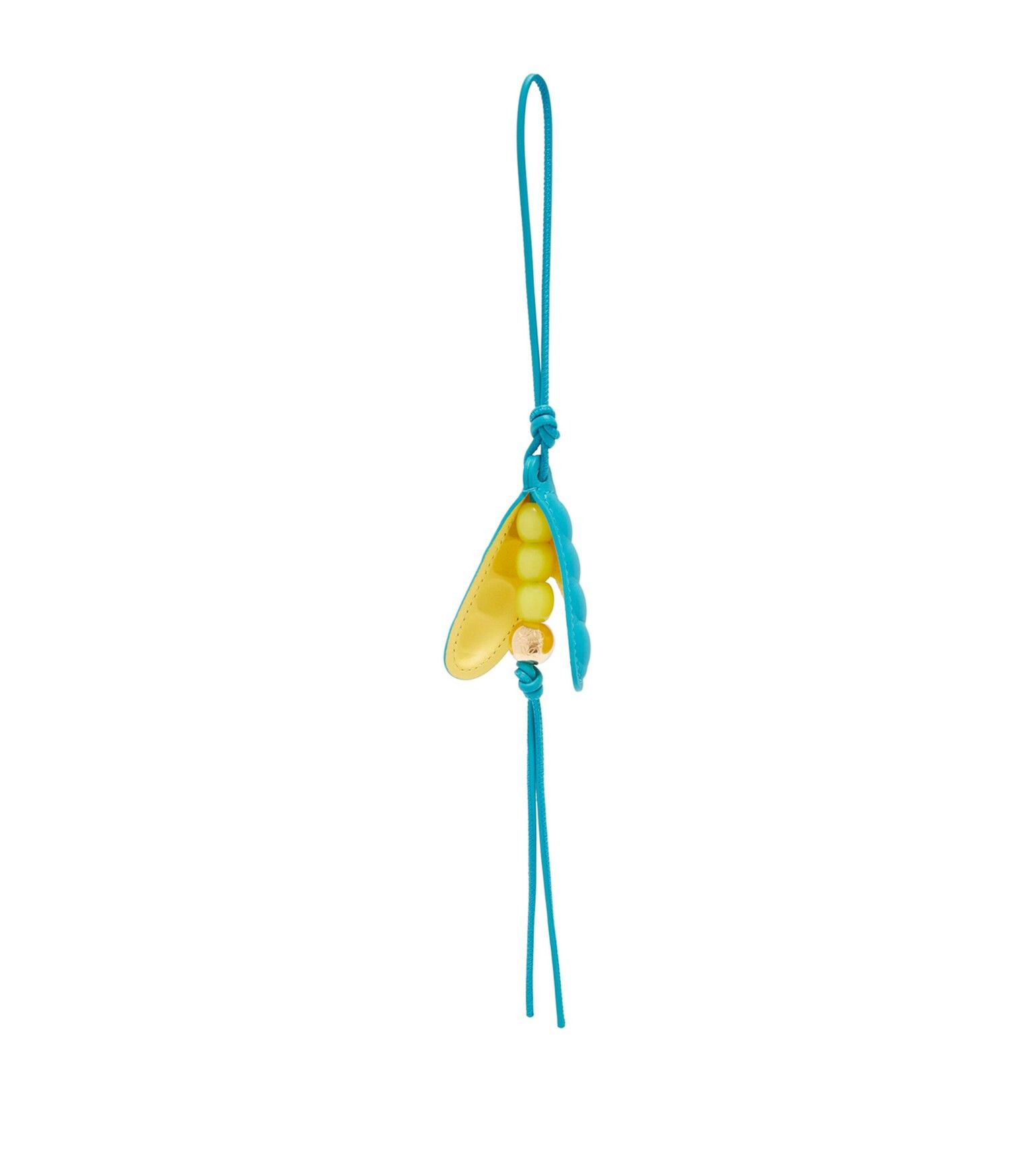 Loewe o1in1g0526 Size: OS / Leather Pea Pod Charm in Blue Size ONE SIZE - 1 Thumbnail