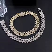 Other 14MM Iced Prong Link Cuban Chain Bracelets Size ONE SIZE - 3 Thumbnail