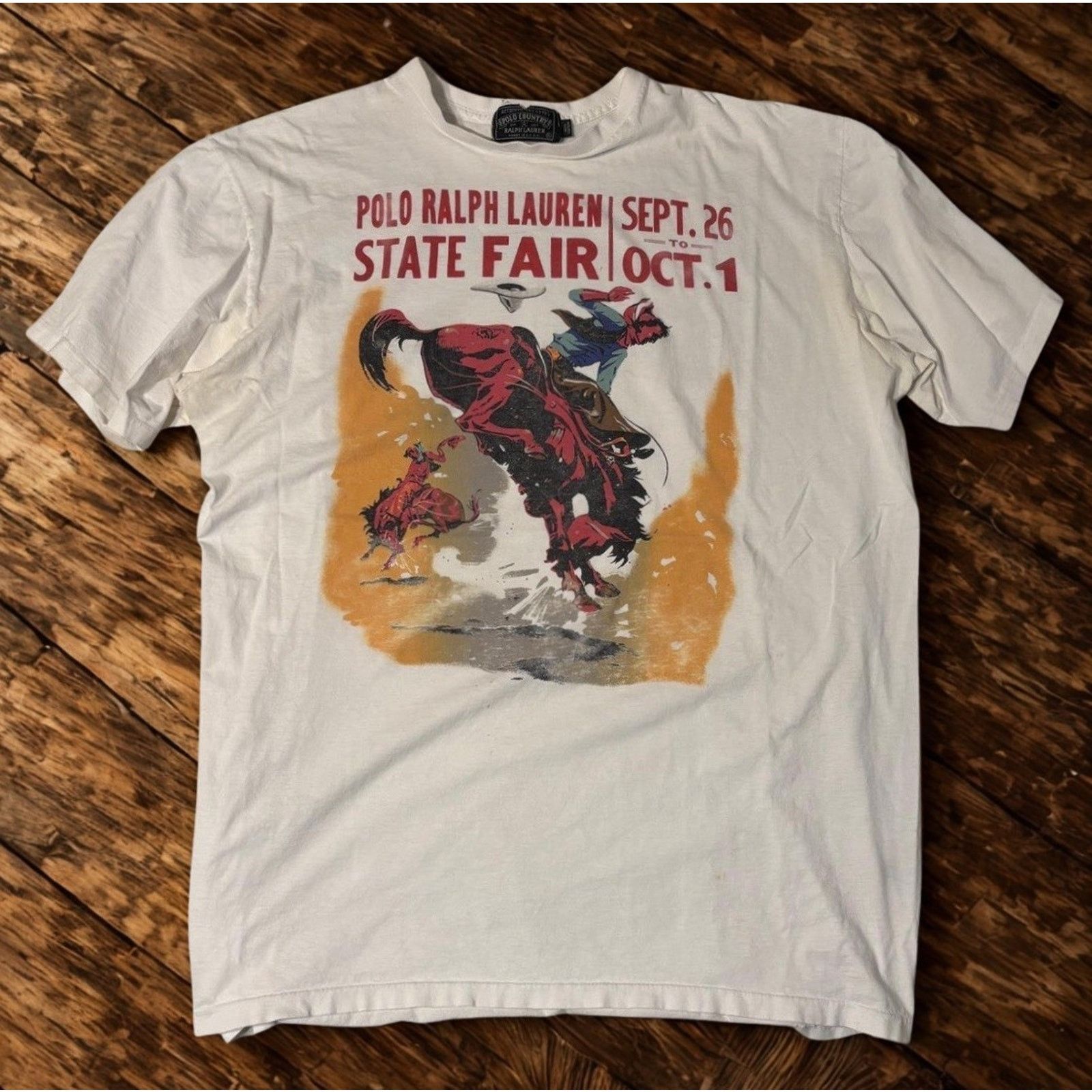Polo Ralph Lauren Polo Ralph Lauren Polo Country State Fair Cowboy Tee Mens L Size US L / EU 52-54 / 3 - 8 Thumbnail